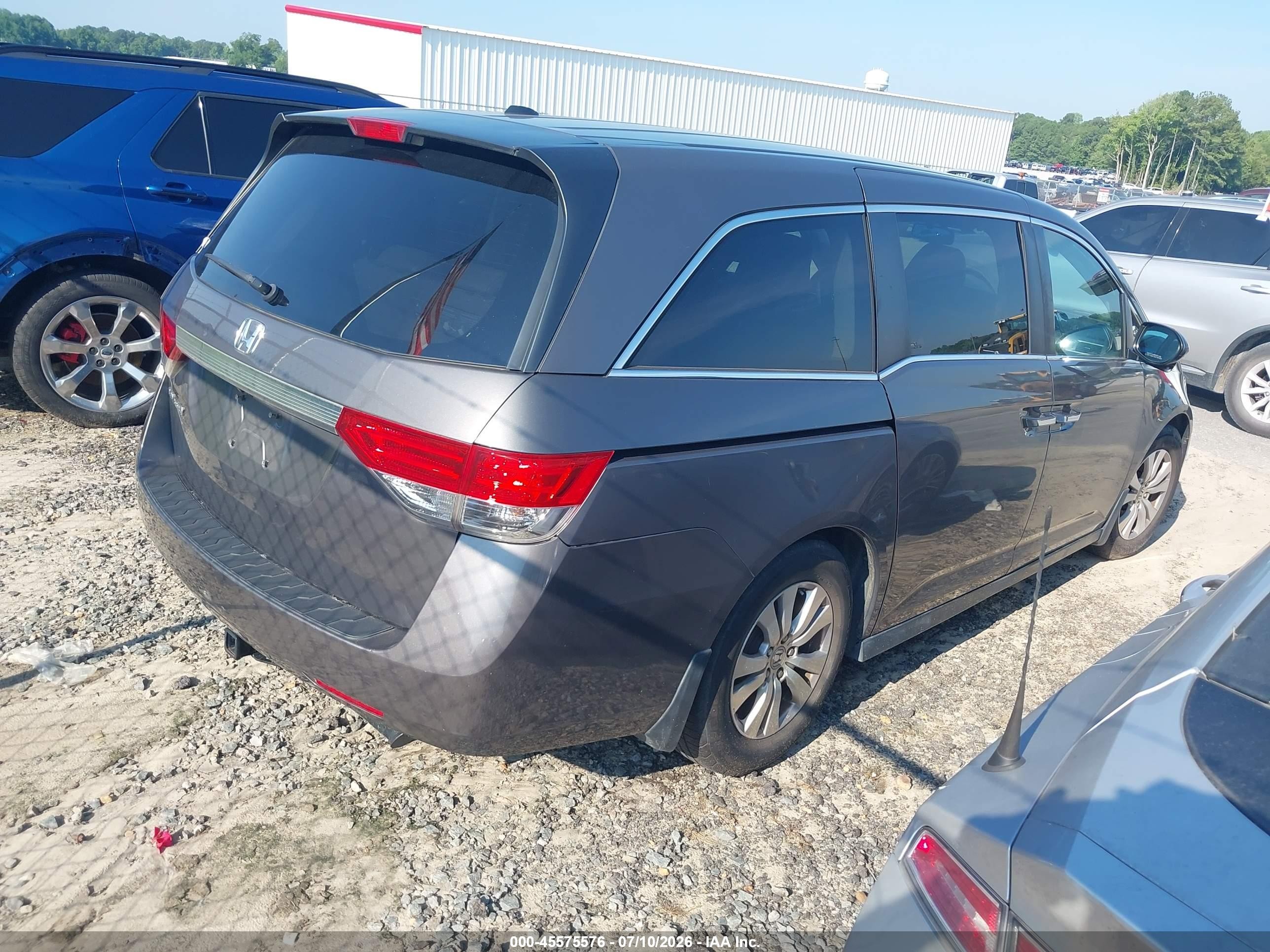 2015 Honda Odyssey Ex-l Серый vin: 5FNRL5H69FB124895