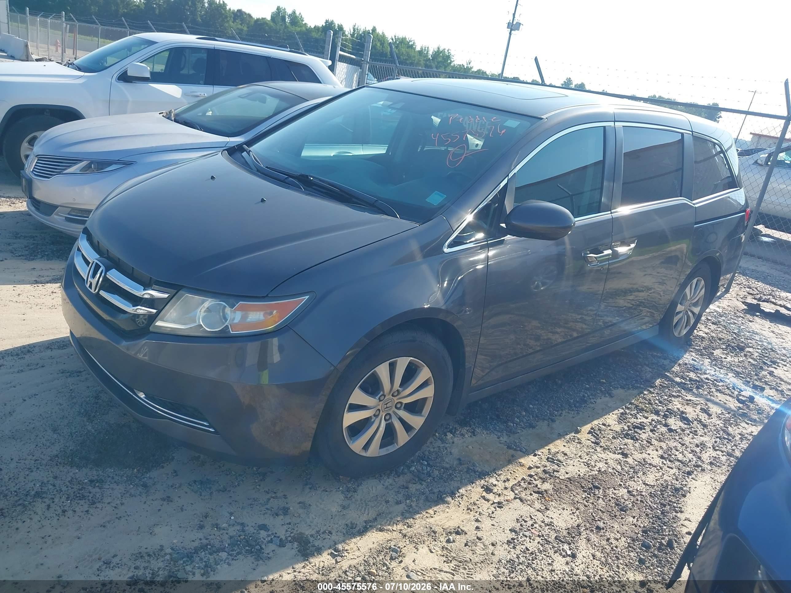 2015 Honda Odyssey Ex-l Серый vin: 5FNRL5H69FB124895