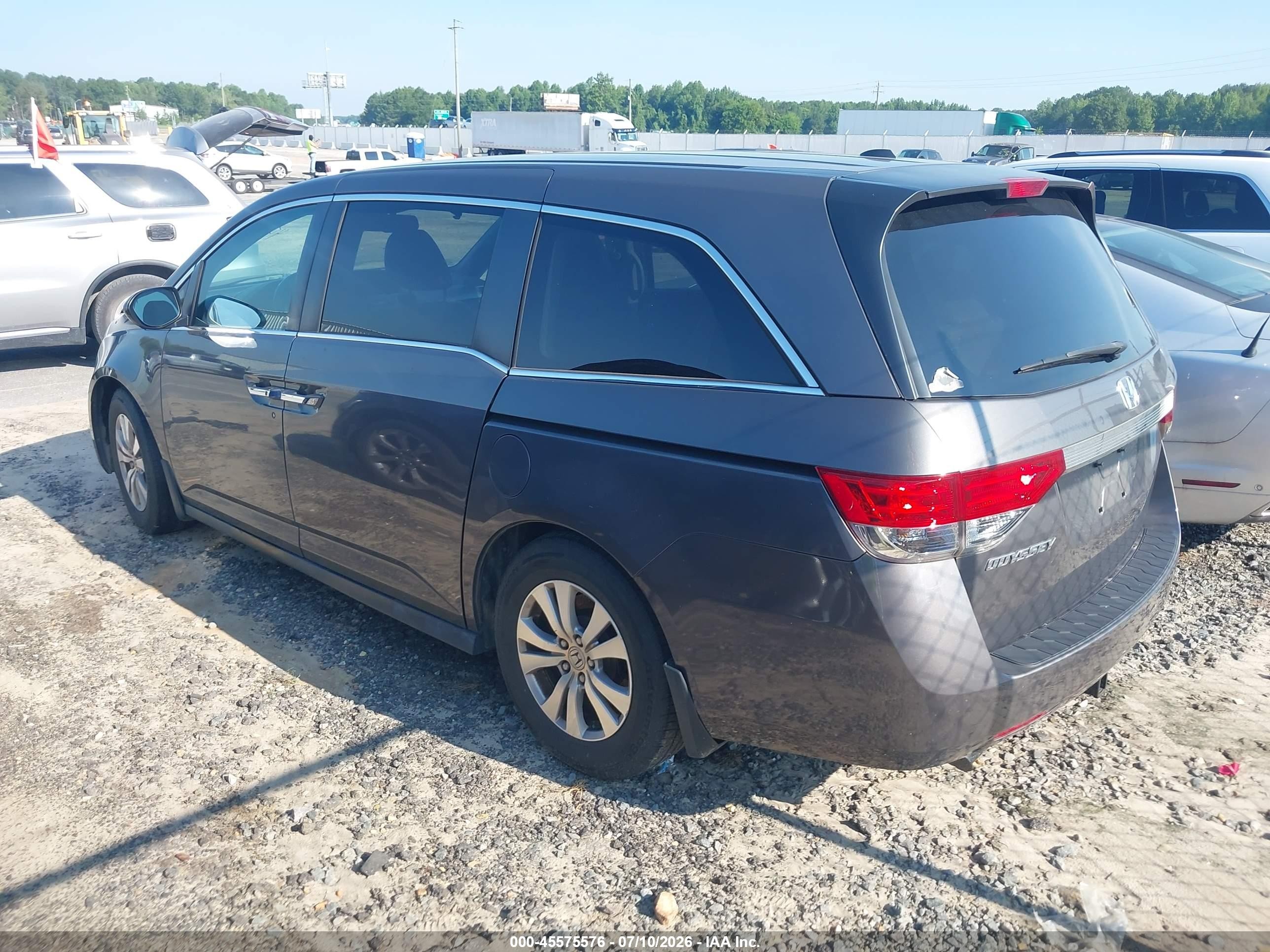 2015 Honda Odyssey Ex-l Серый vin: 5FNRL5H69FB124895