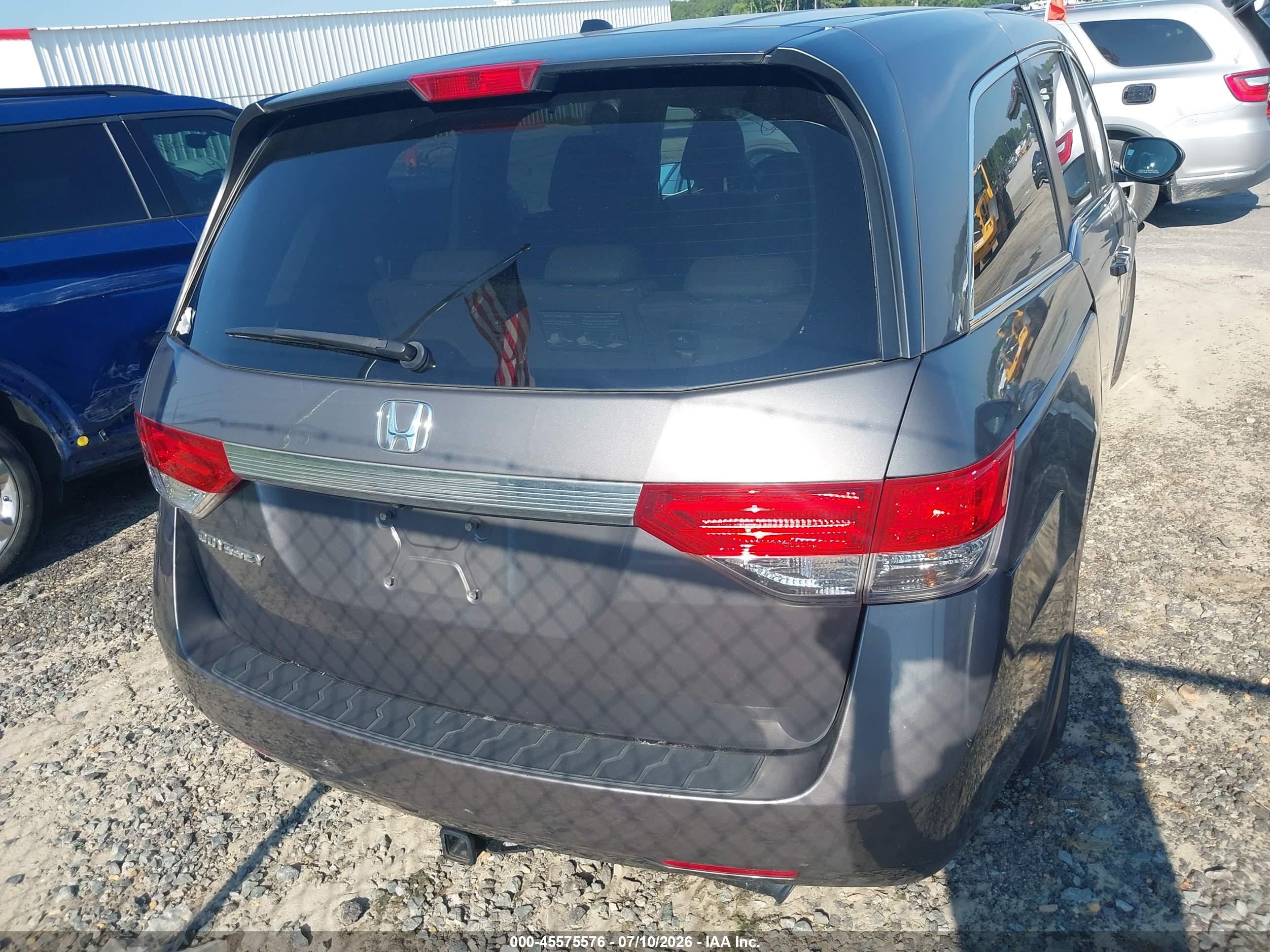 2015 Honda Odyssey Ex-l Серый vin: 5FNRL5H69FB124895