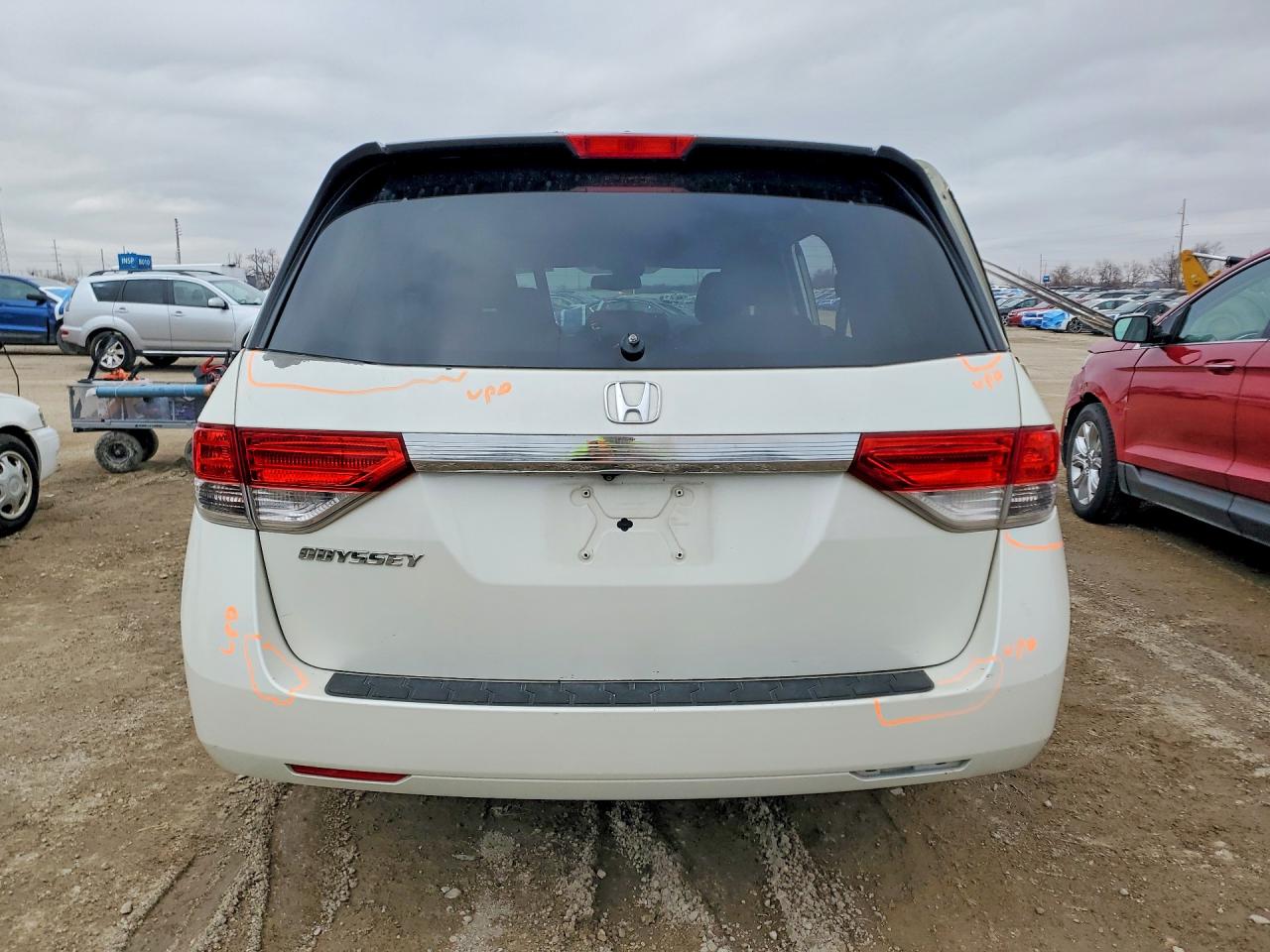 2015 Honda Odyssey Exl White vin: 5FNRL5H69FB128901