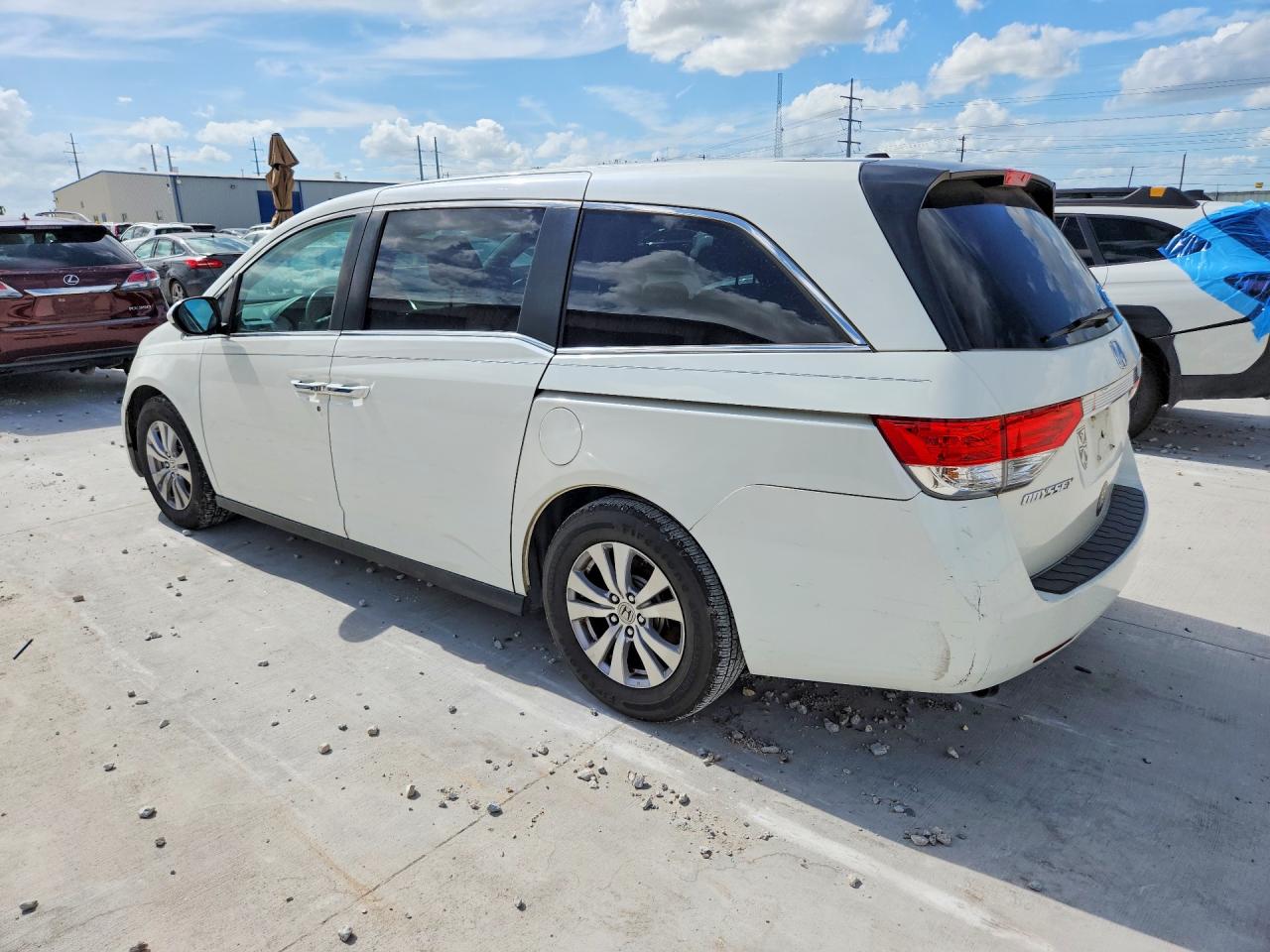 2016 Honda Odyssey Exl White vin: 5FNRL5H69GB074078