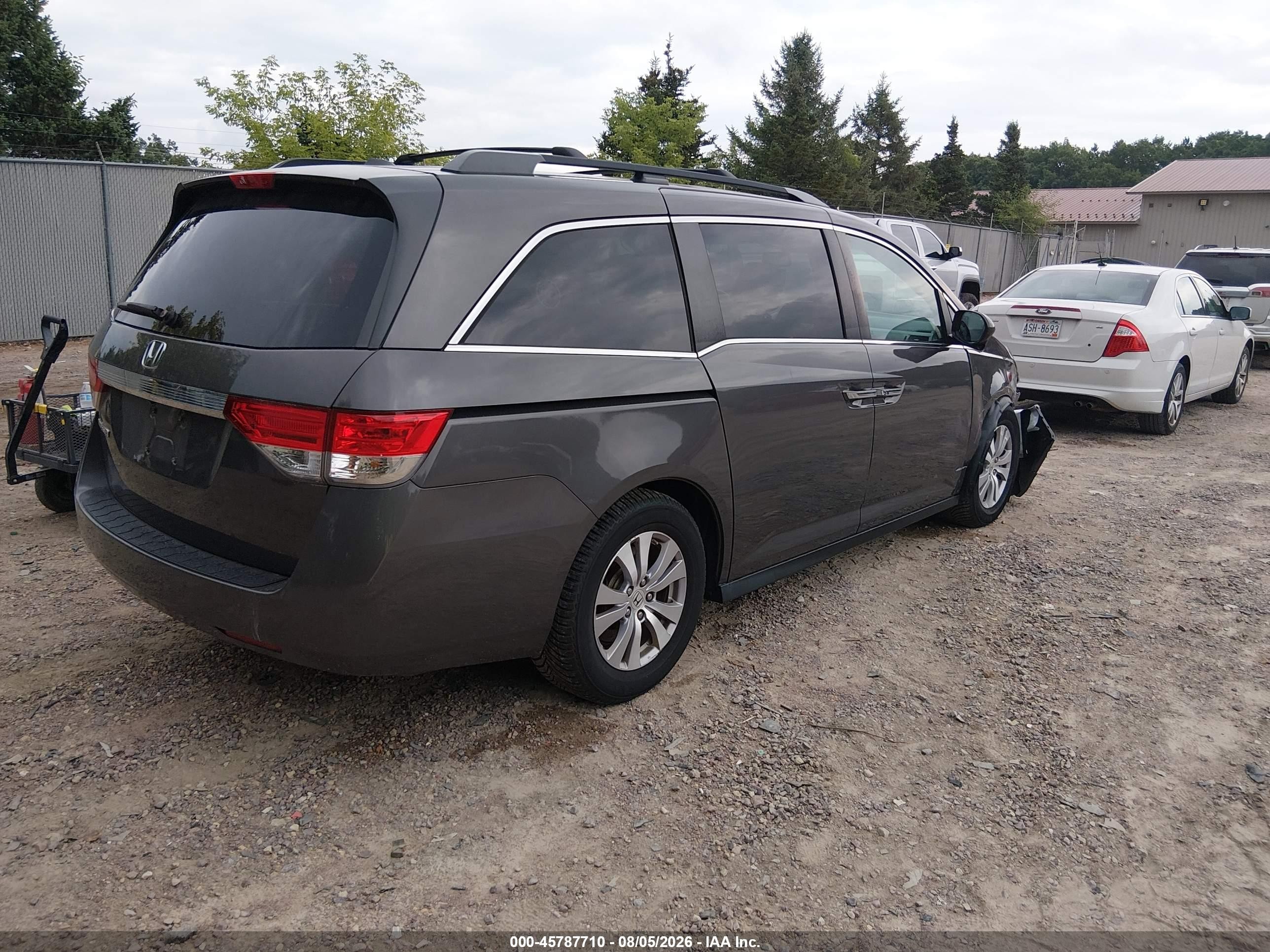 2016 Honda Odyssey Ex-l Gray vin: 5FNRL5H69GB074789