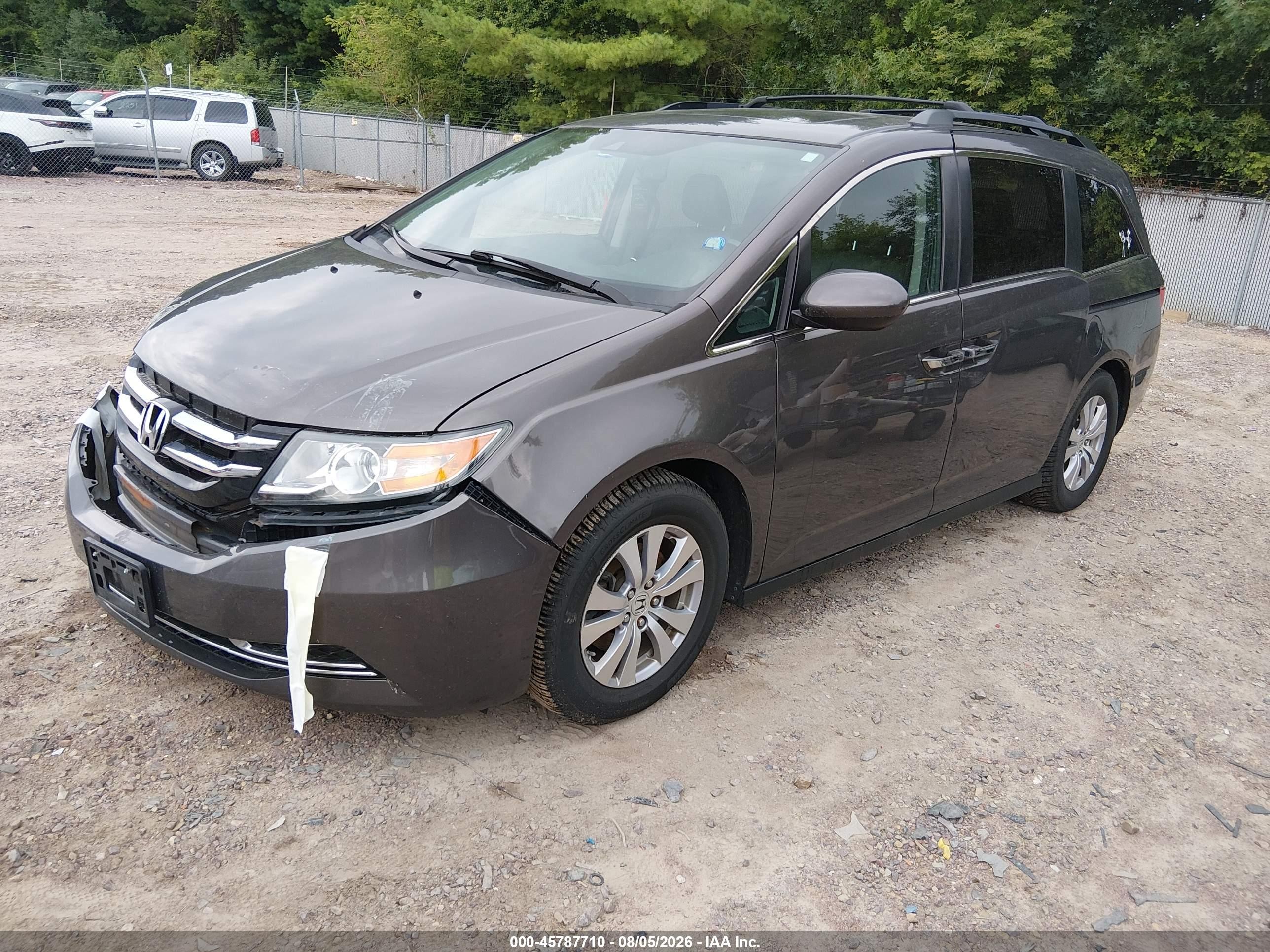 2016 Honda Odyssey Ex-l Gray vin: 5FNRL5H69GB074789