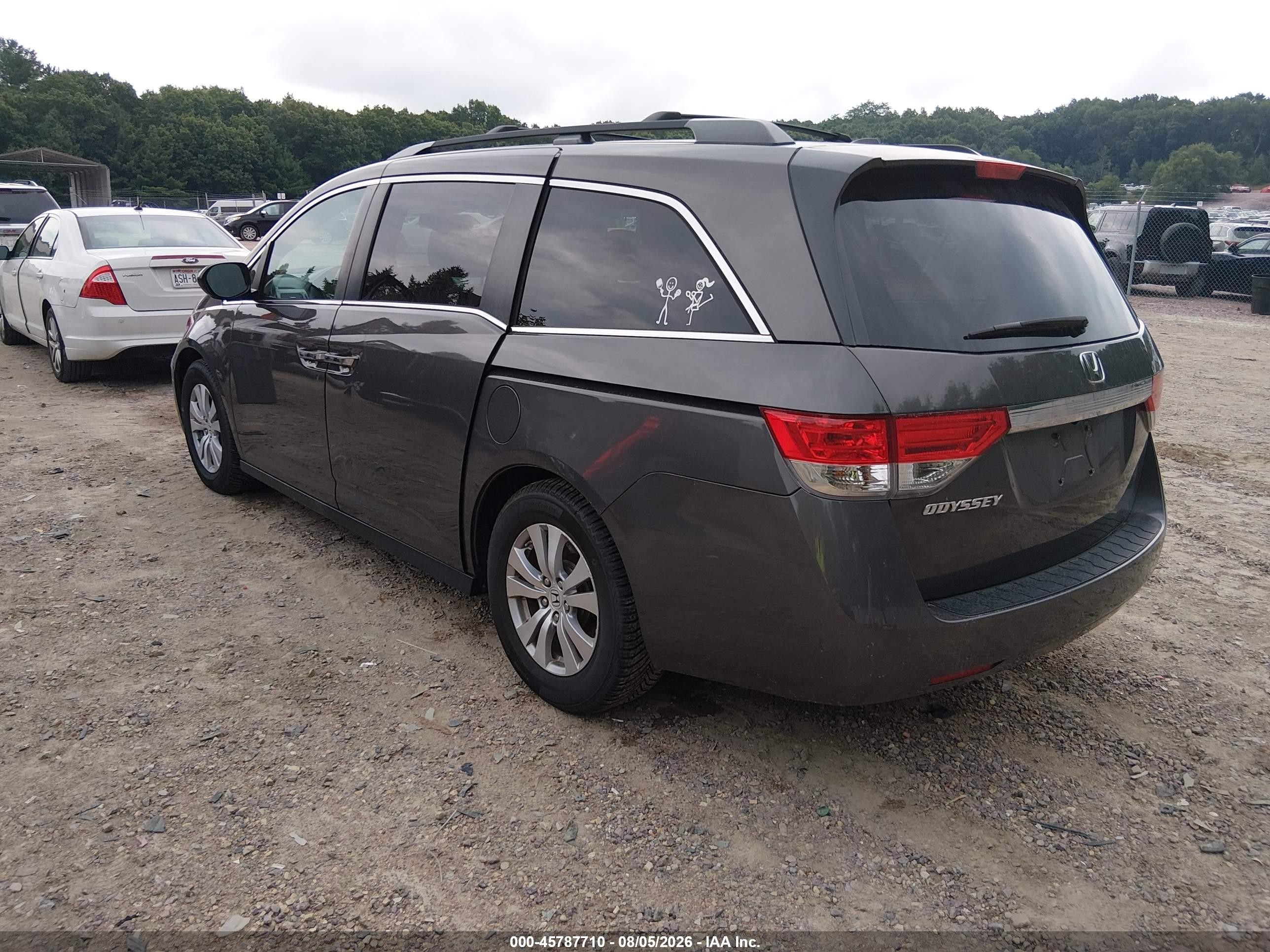 2016 Honda Odyssey Ex-l Gray vin: 5FNRL5H69GB074789
