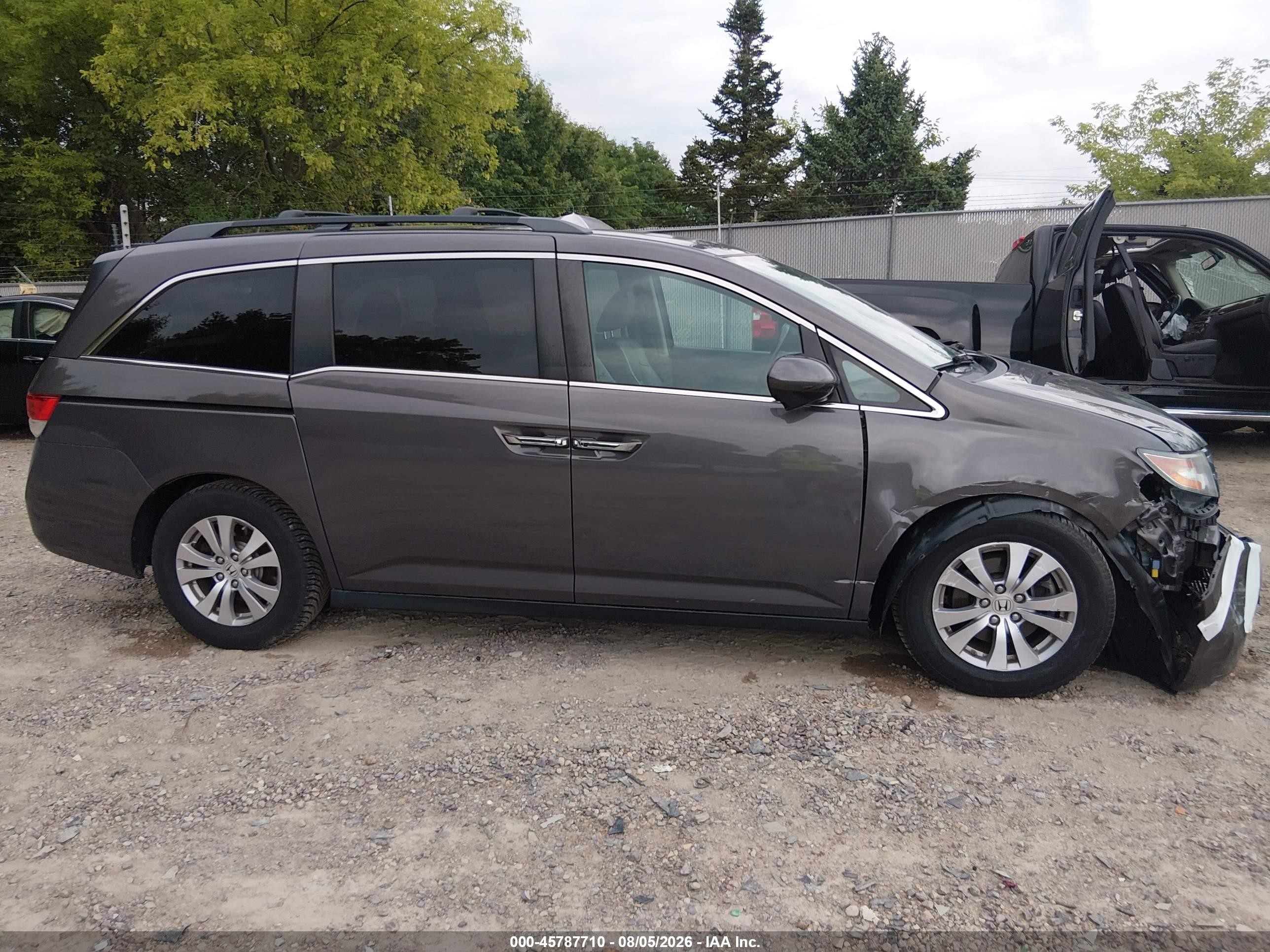 2016 Honda Odyssey Ex-l Gray vin: 5FNRL5H69GB074789