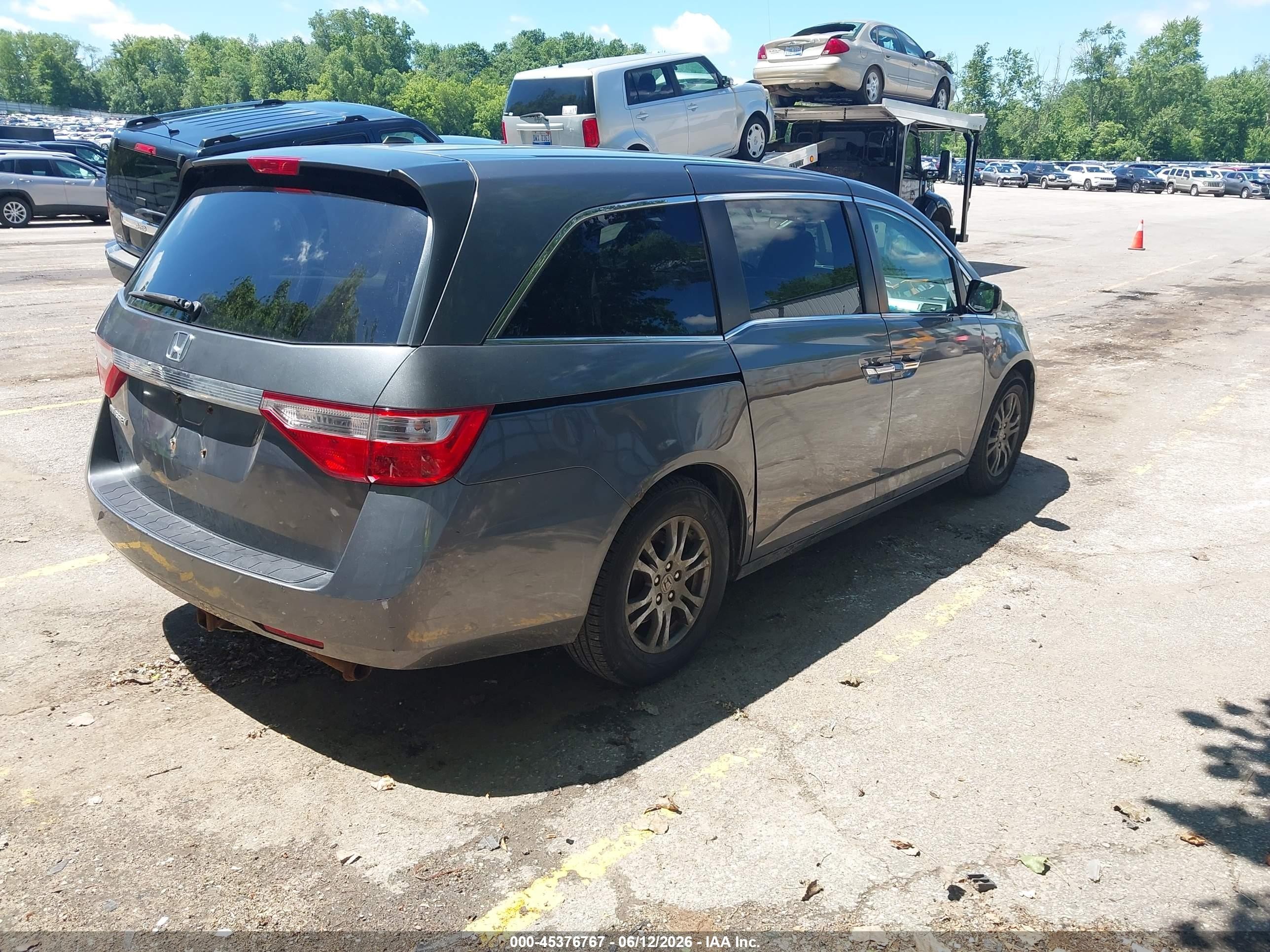 2011 Honda Odyssey Ex-l Gray vin: 5FNRL5H6XBB016165