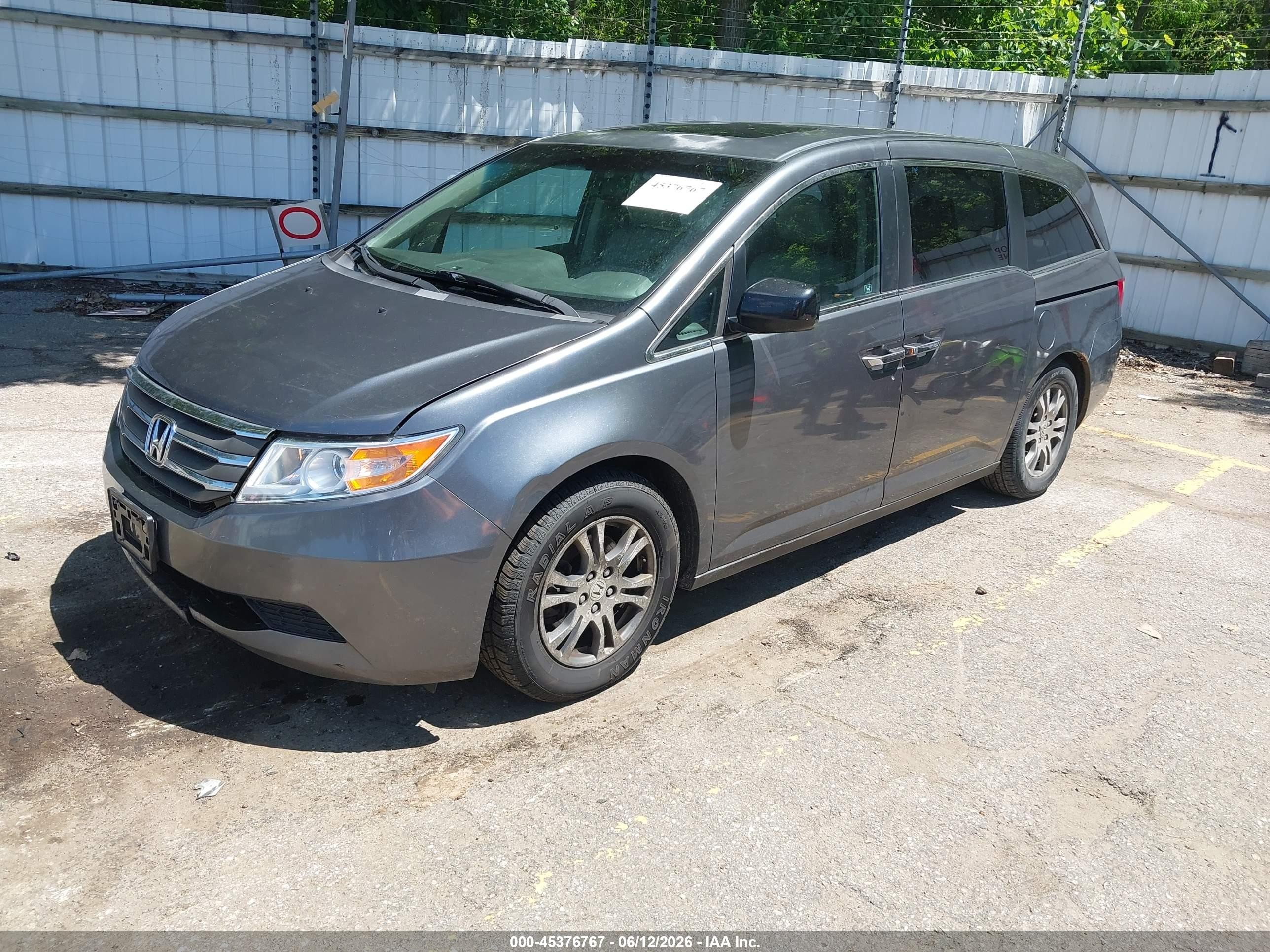 2011 Honda Odyssey Ex-l Gray vin: 5FNRL5H6XBB016165