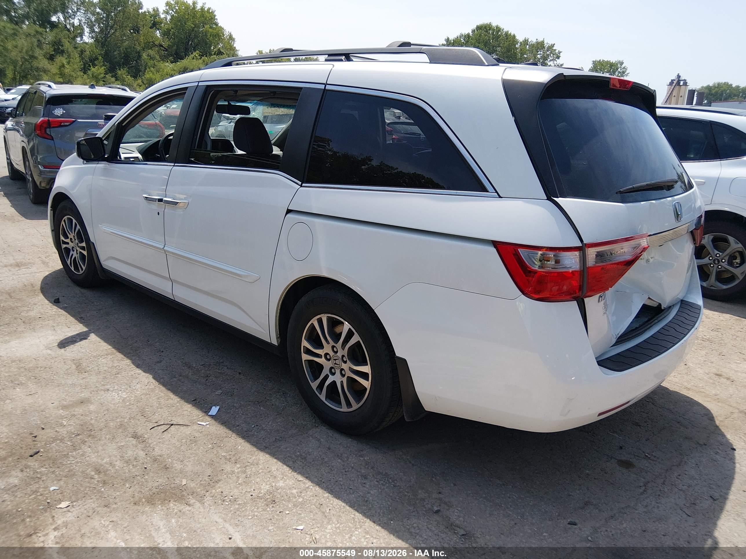 2011 Honda Odyssey Ex-l White vin: 5FNRL5H6XBB030843