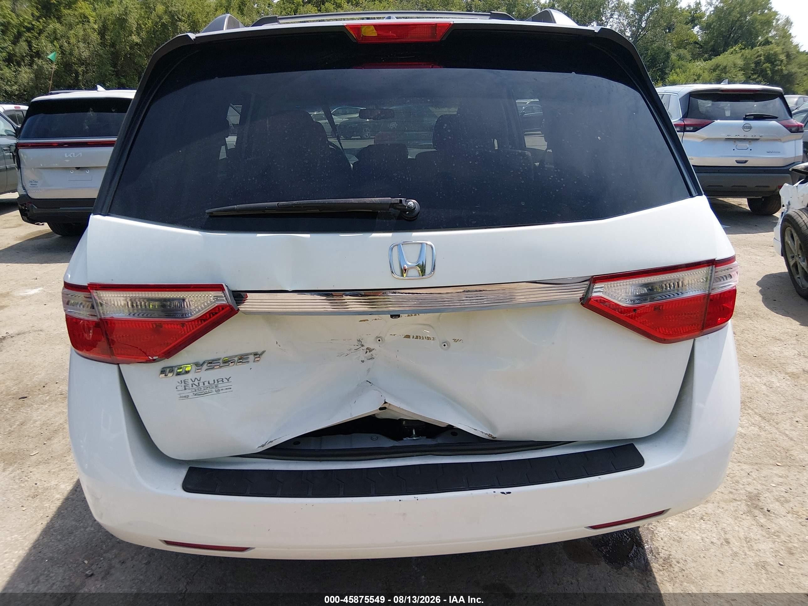 2011 Honda Odyssey Ex-l White vin: 5FNRL5H6XBB030843
