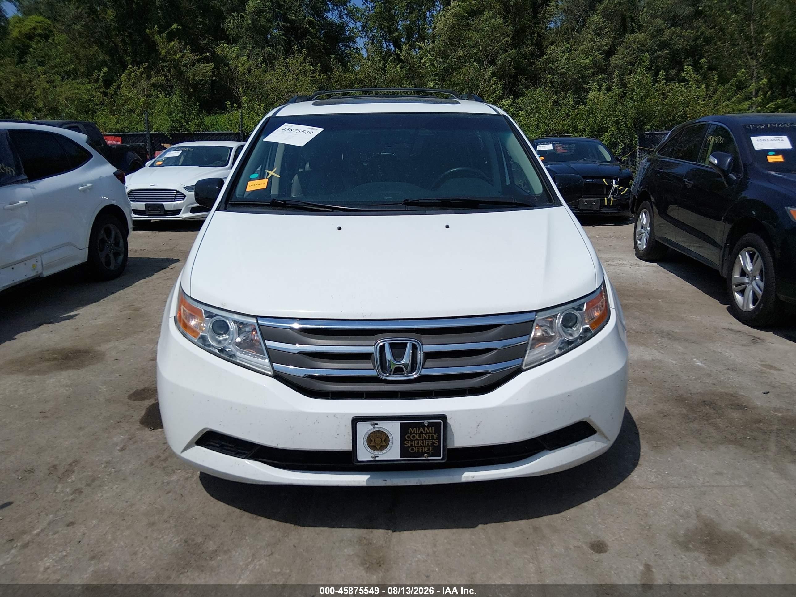 2011 Honda Odyssey Ex-l White vin: 5FNRL5H6XBB030843