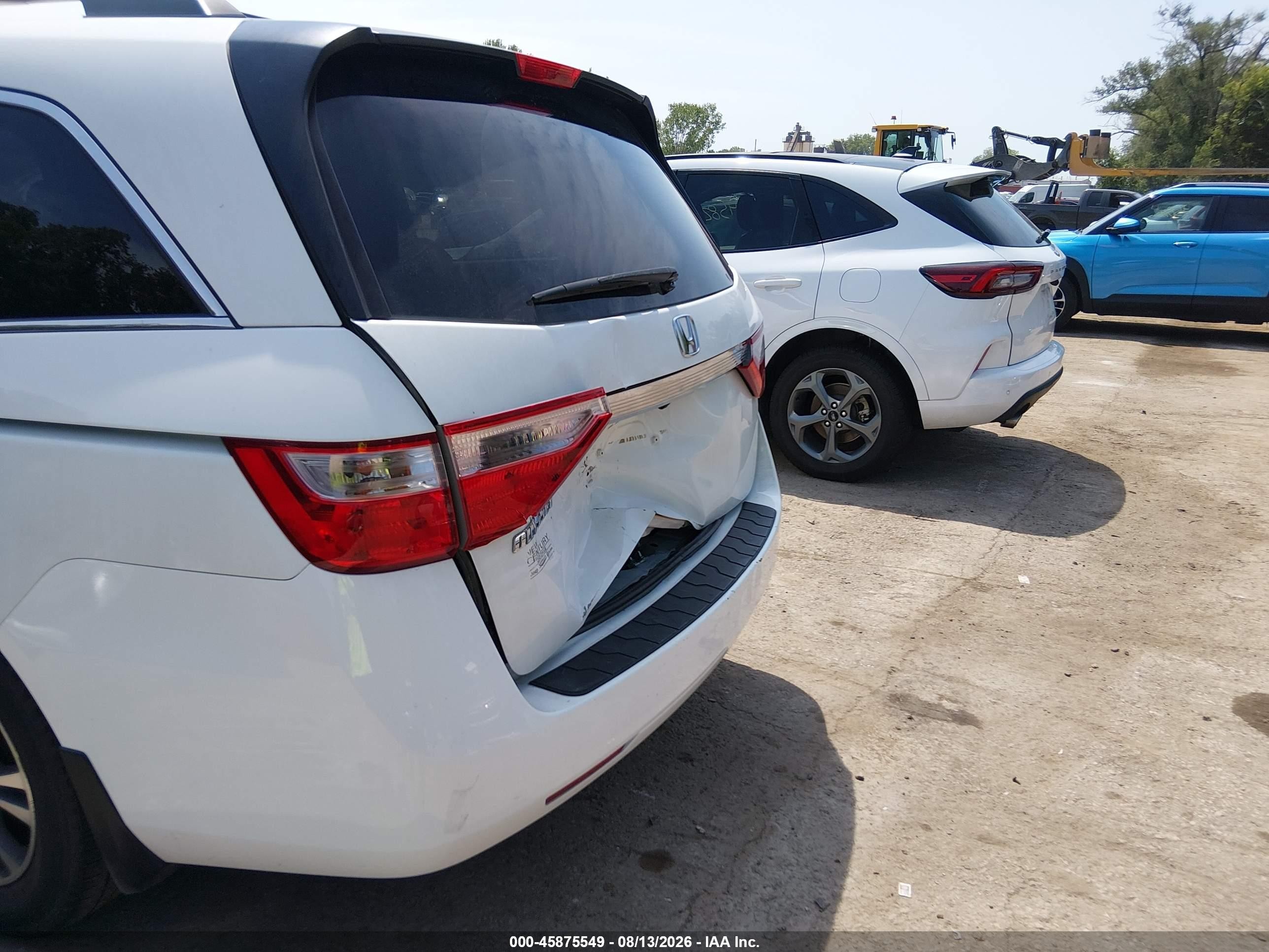 2011 Honda Odyssey Ex-l White vin: 5FNRL5H6XBB030843