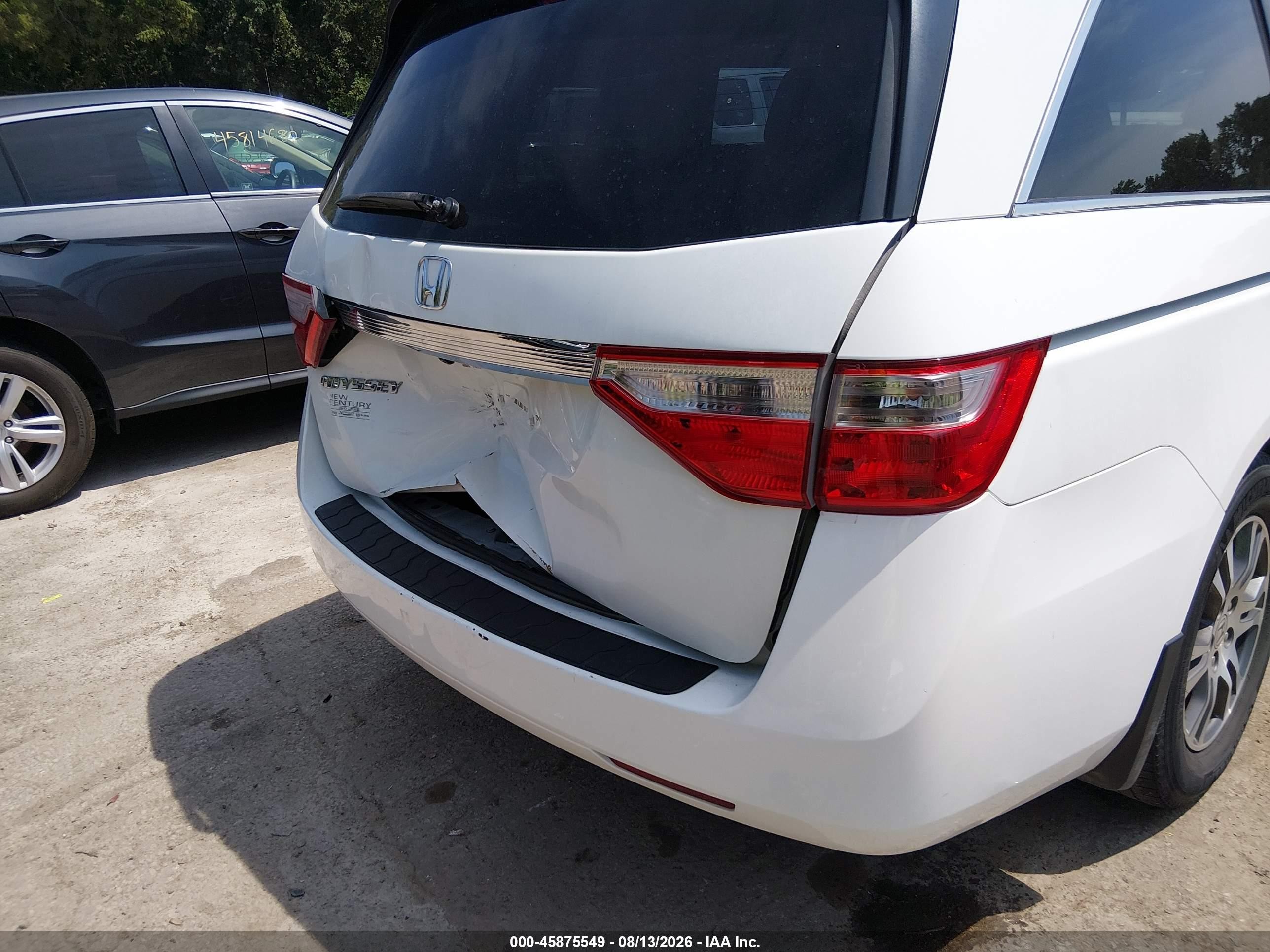 2011 Honda Odyssey Ex-l White vin: 5FNRL5H6XBB030843
