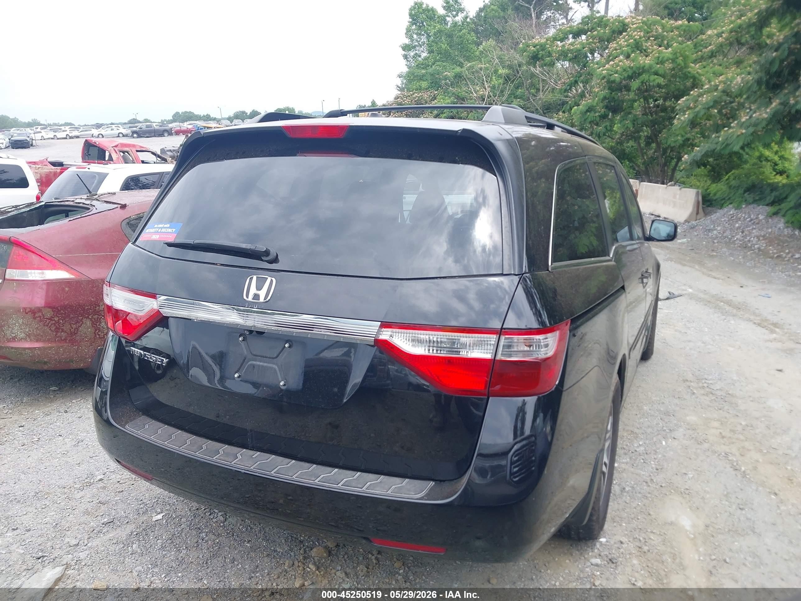 2011 Honda Odyssey Ex-l Black vin: 5FNRL5H6XBB032821