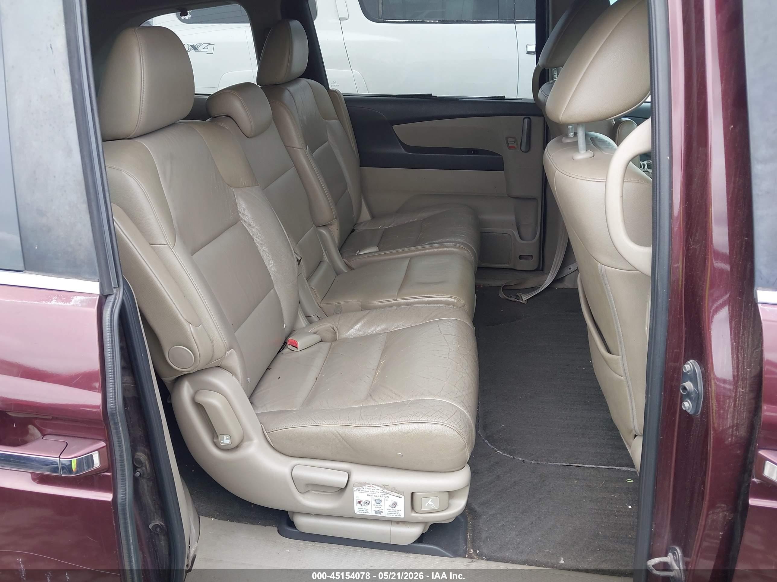 2011 Honda Odyssey Ex-l Burgundy vin: 5FNRL5H6XBB042958