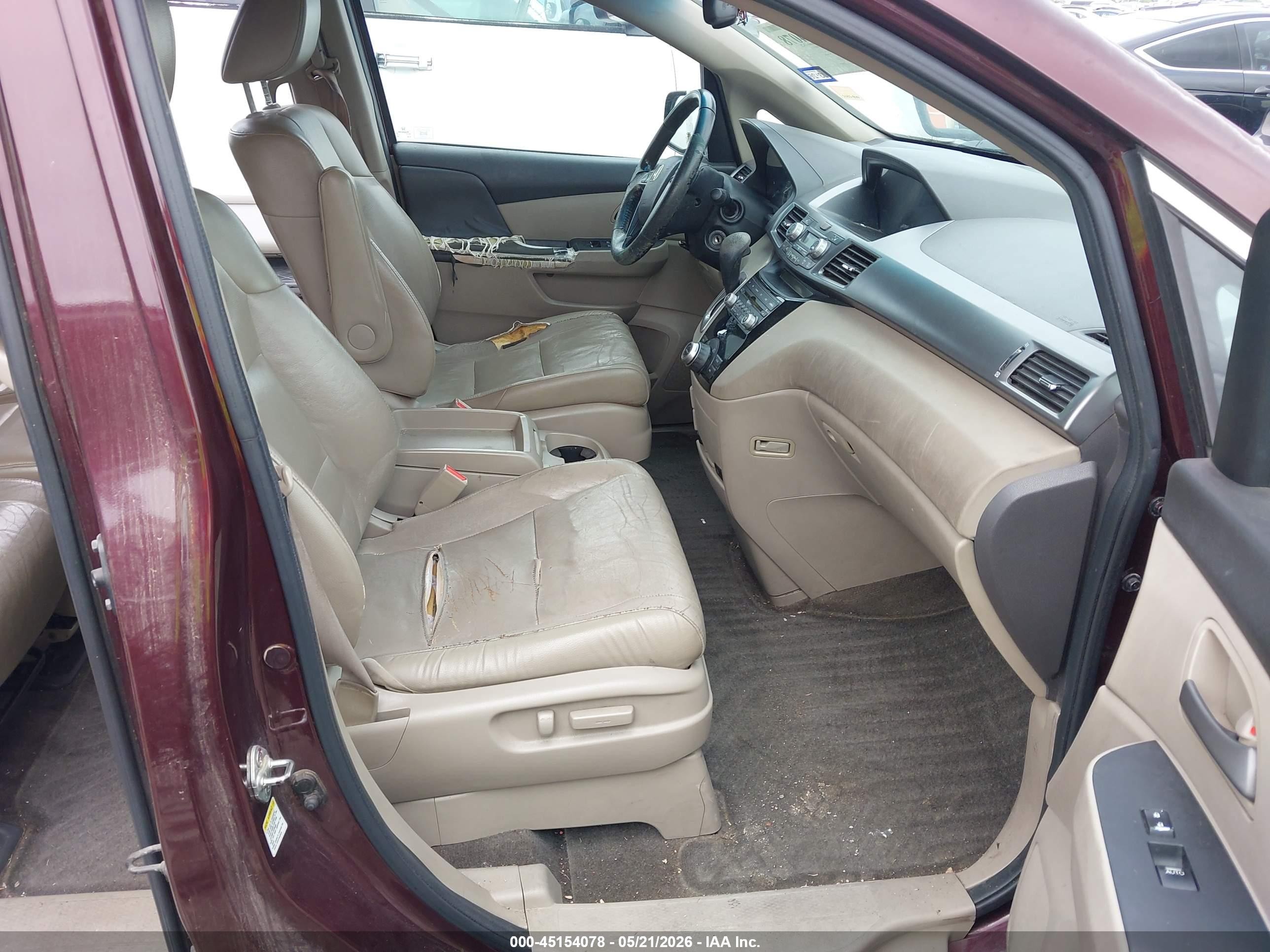 2011 Honda Odyssey Ex-l Burgundy vin: 5FNRL5H6XBB042958