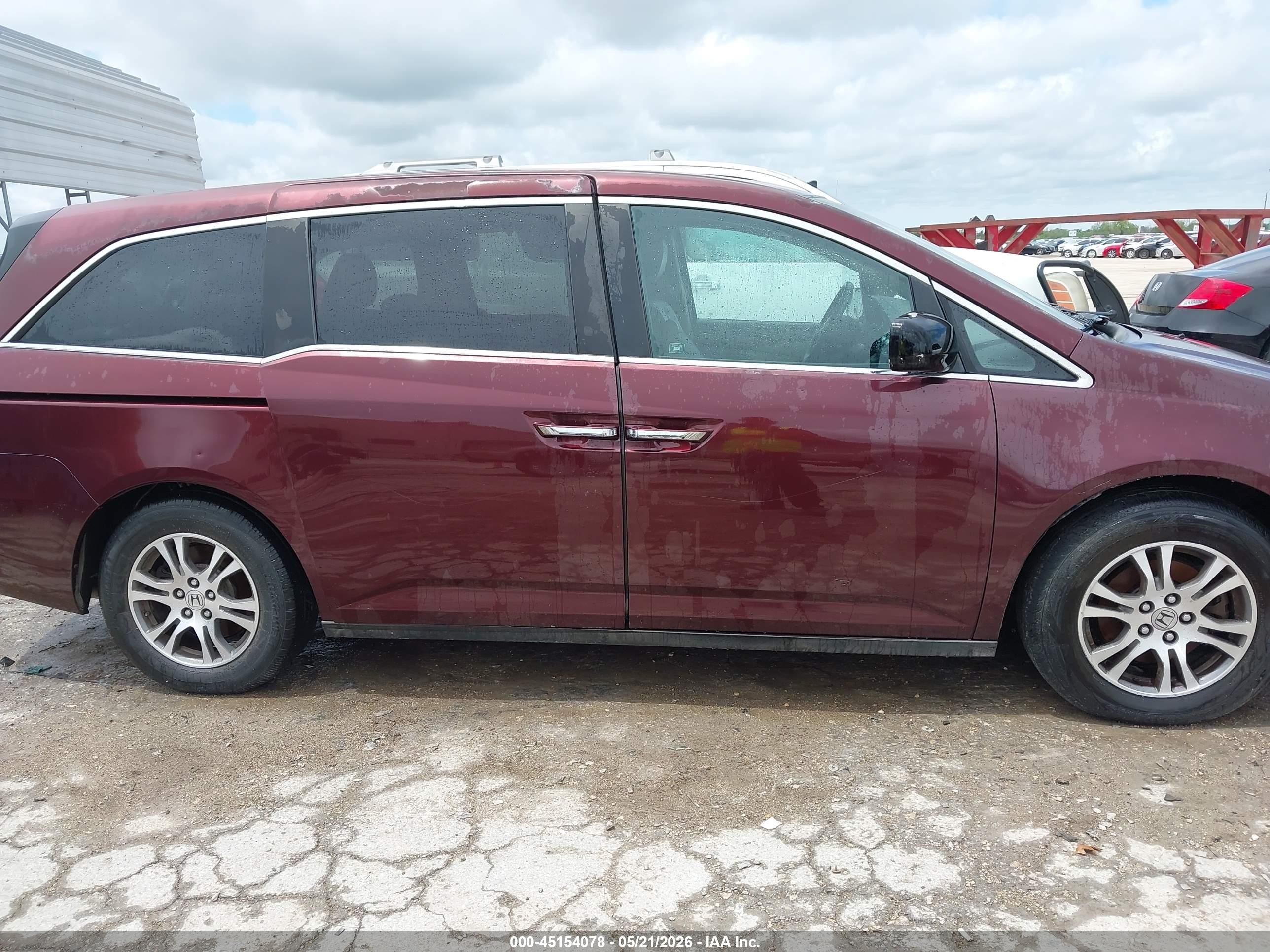 2011 Honda Odyssey Ex-l Burgundy vin: 5FNRL5H6XBB042958