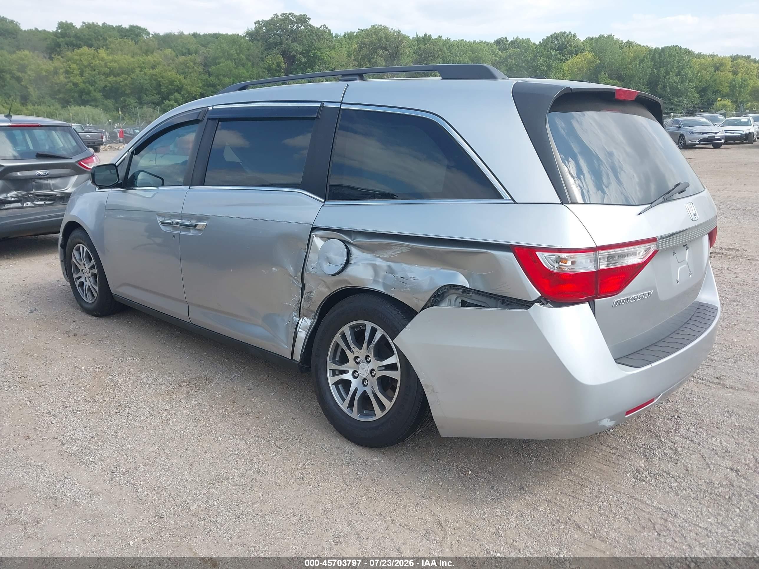 2011 Honda Odyssey Ex-l Silver vin: 5FNRL5H6XBB059078