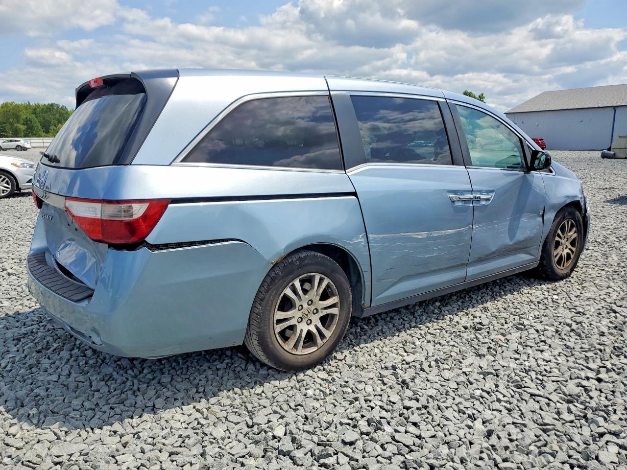 2011 Honda Odyssey Exl Blue vin: 5FNRL5H6XBB060828