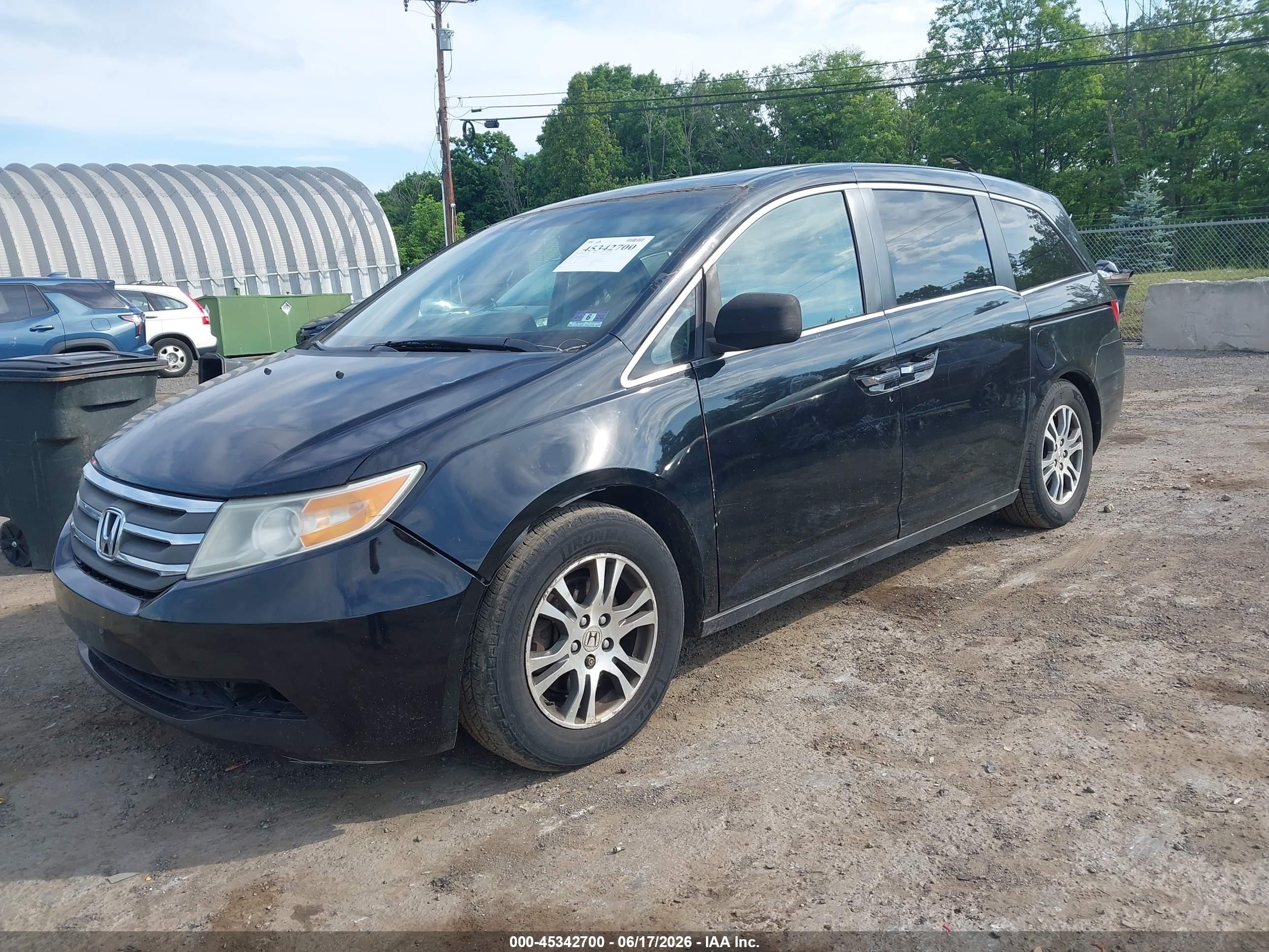 2011 Honda Odyssey Ex-l Black vin: 5FNRL5H6XBB069139