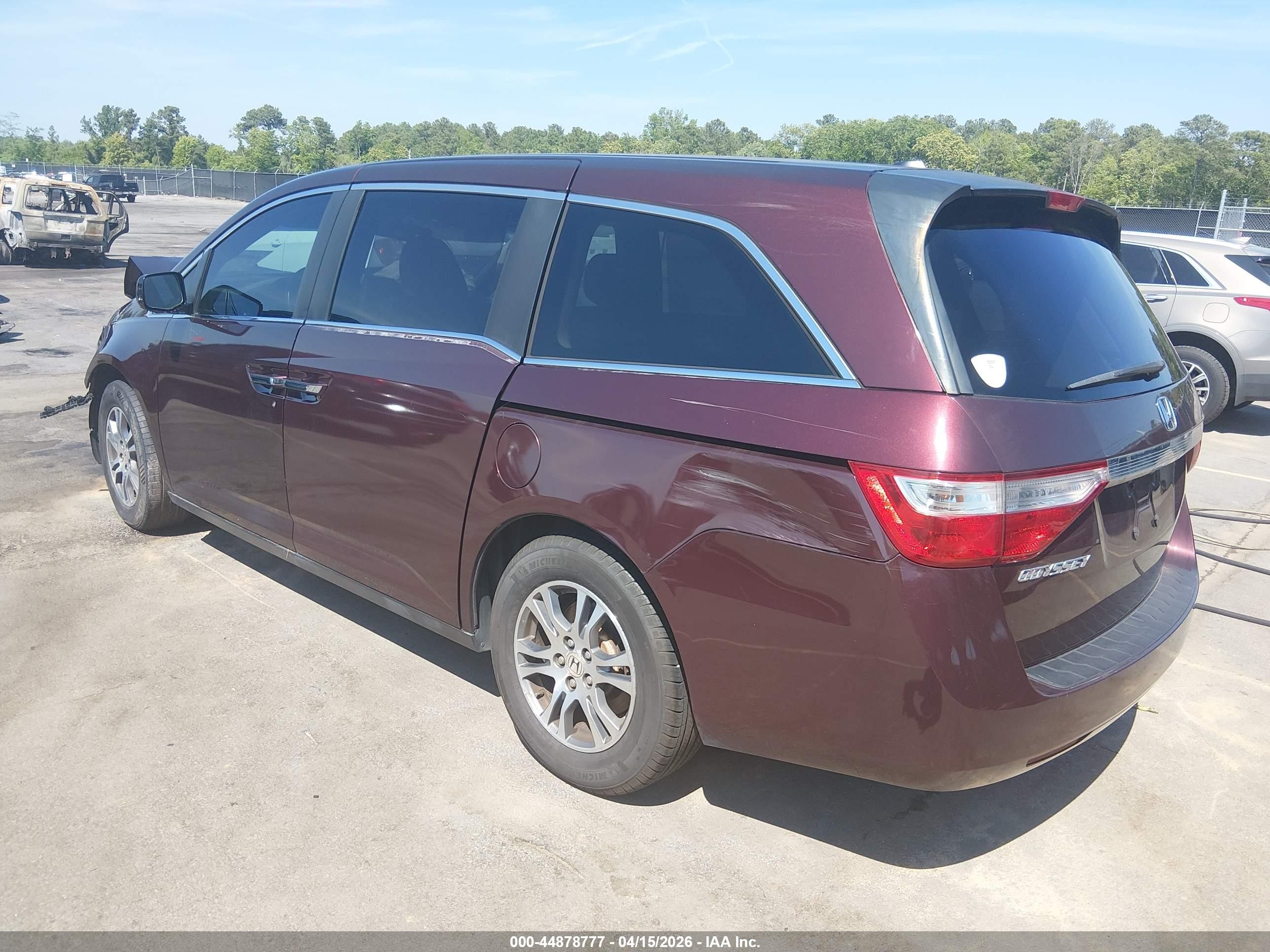 2011 Honda Odyssey Ex-l Бордовый vin: 5FNRL5H6XBB078875