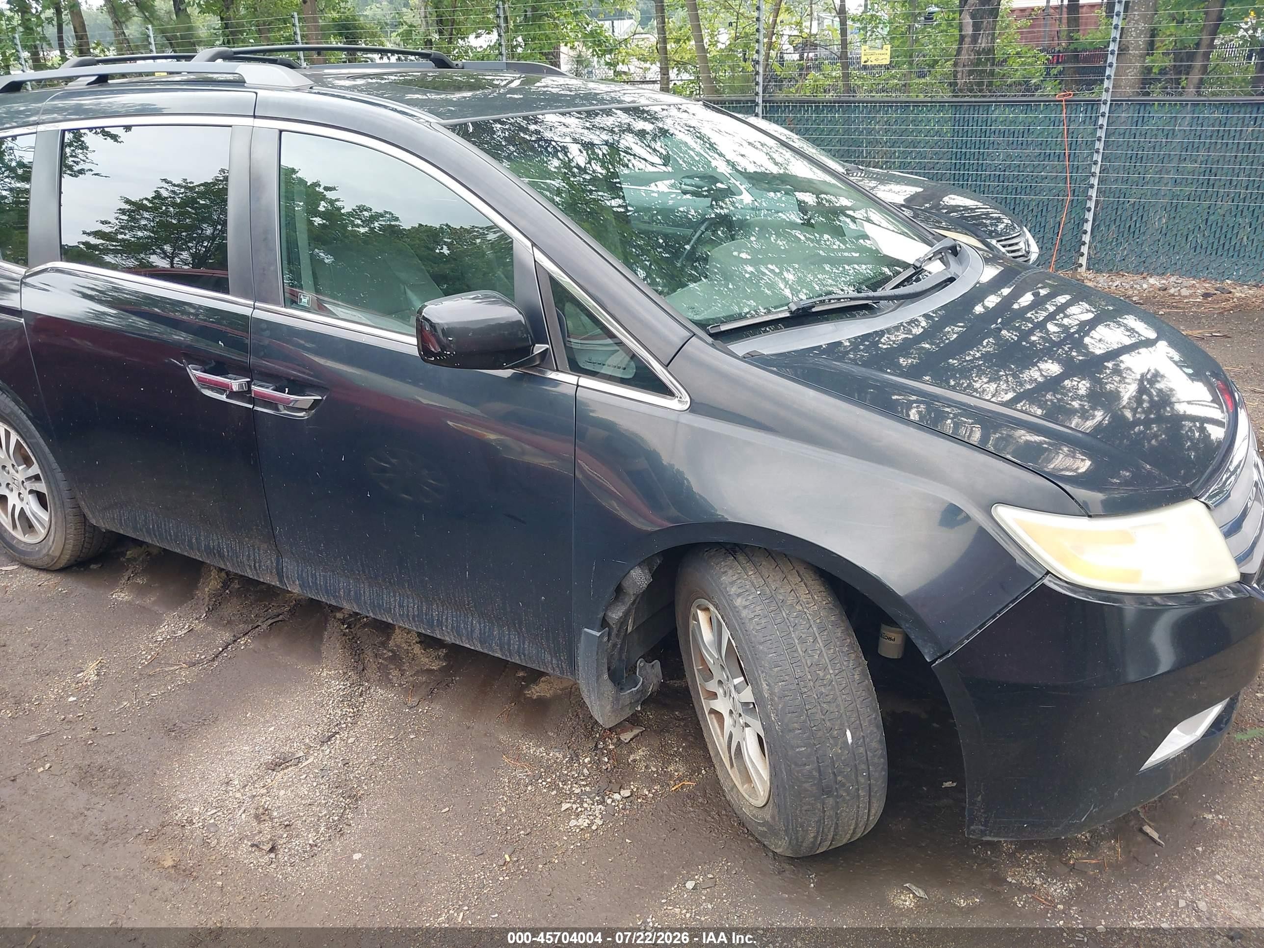 2011 Honda Odyssey Ex-l Black vin: 5FNRL5H6XBB086779