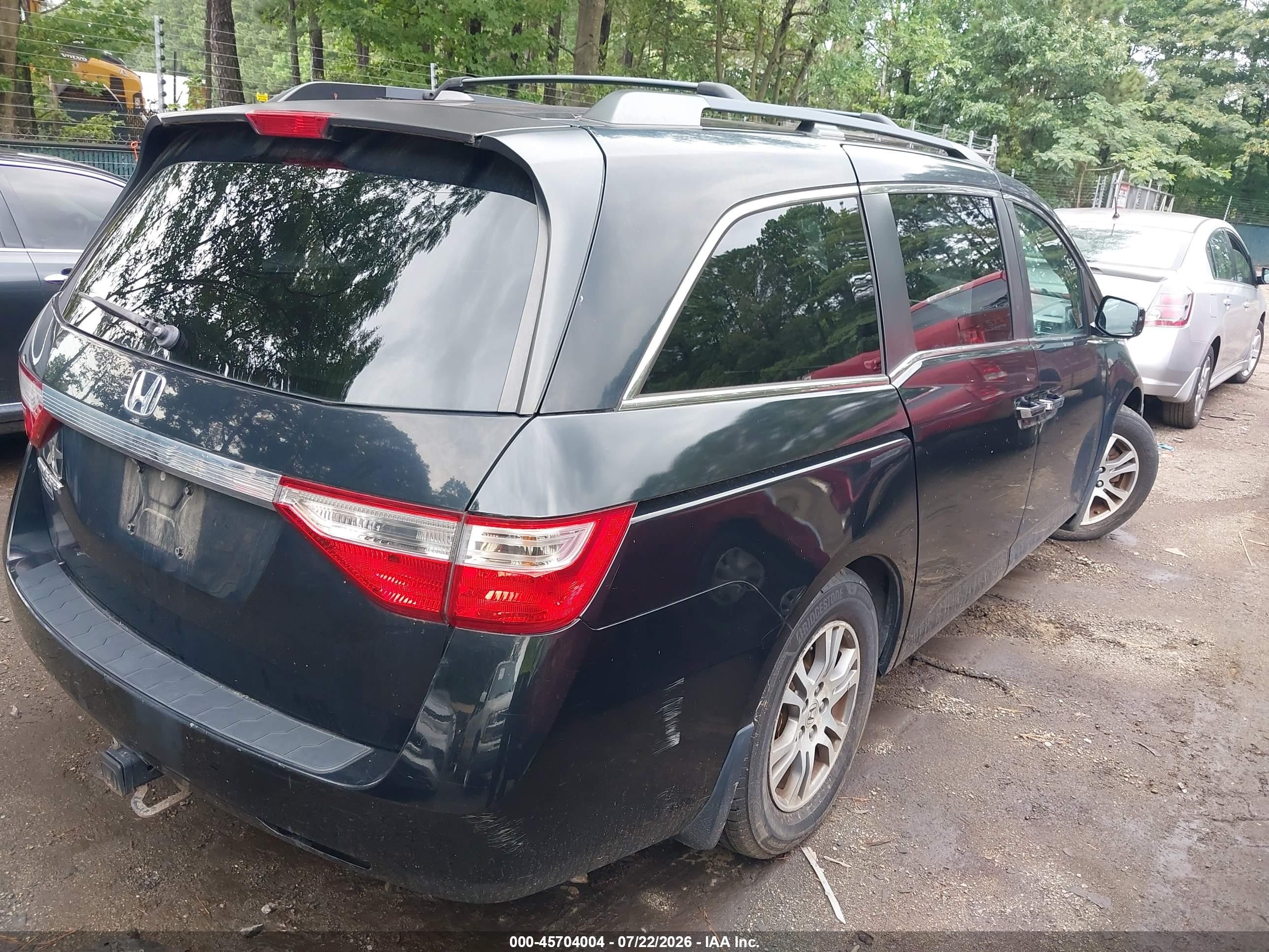 2011 Honda Odyssey Ex-l Black vin: 5FNRL5H6XBB086779