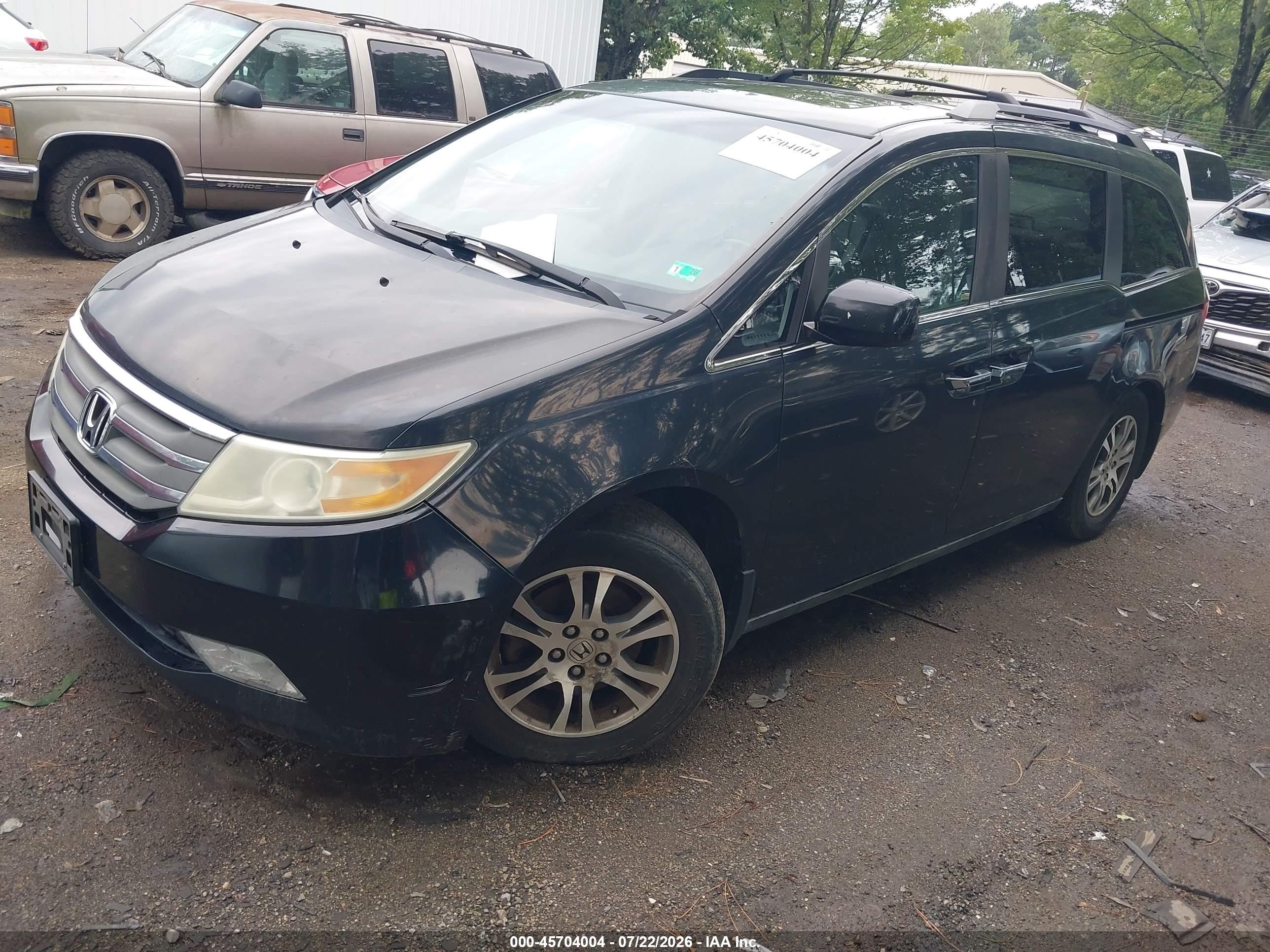 2011 Honda Odyssey Ex-l Black vin: 5FNRL5H6XBB086779