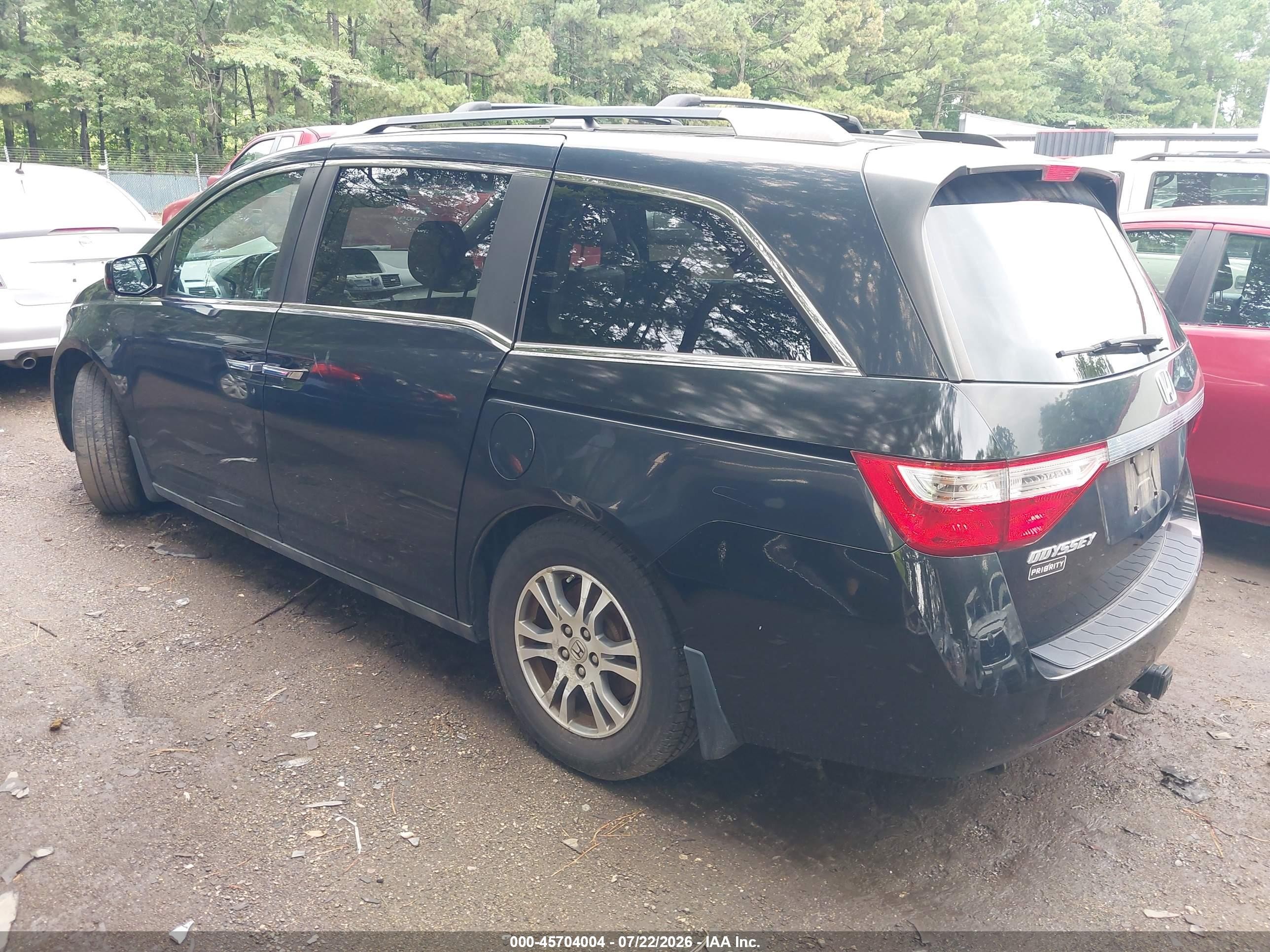 2011 Honda Odyssey Ex-l Black vin: 5FNRL5H6XBB086779