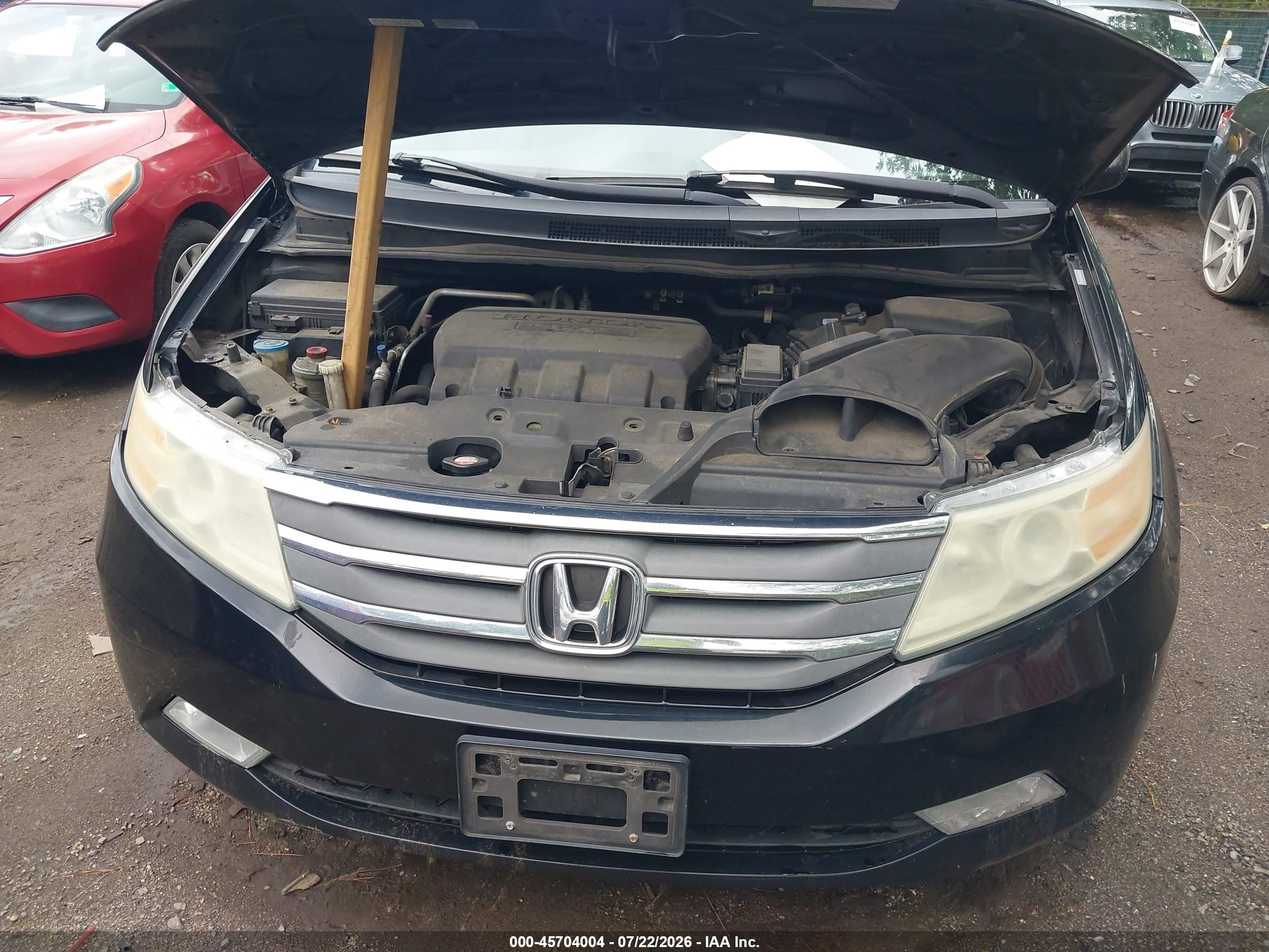 2011 Honda Odyssey Ex-l Black vin: 5FNRL5H6XBB086779