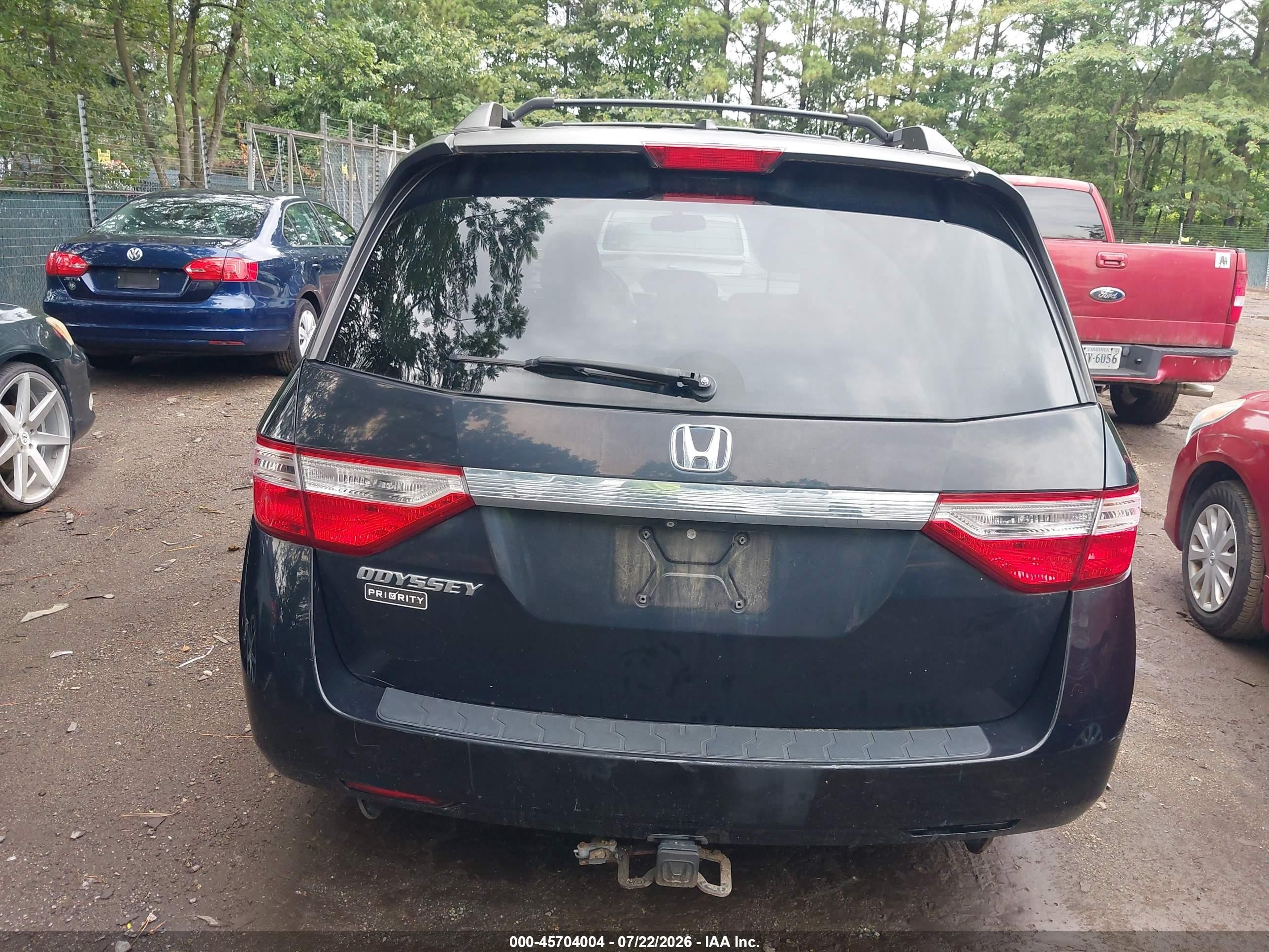 2011 Honda Odyssey Ex-l Black vin: 5FNRL5H6XBB086779