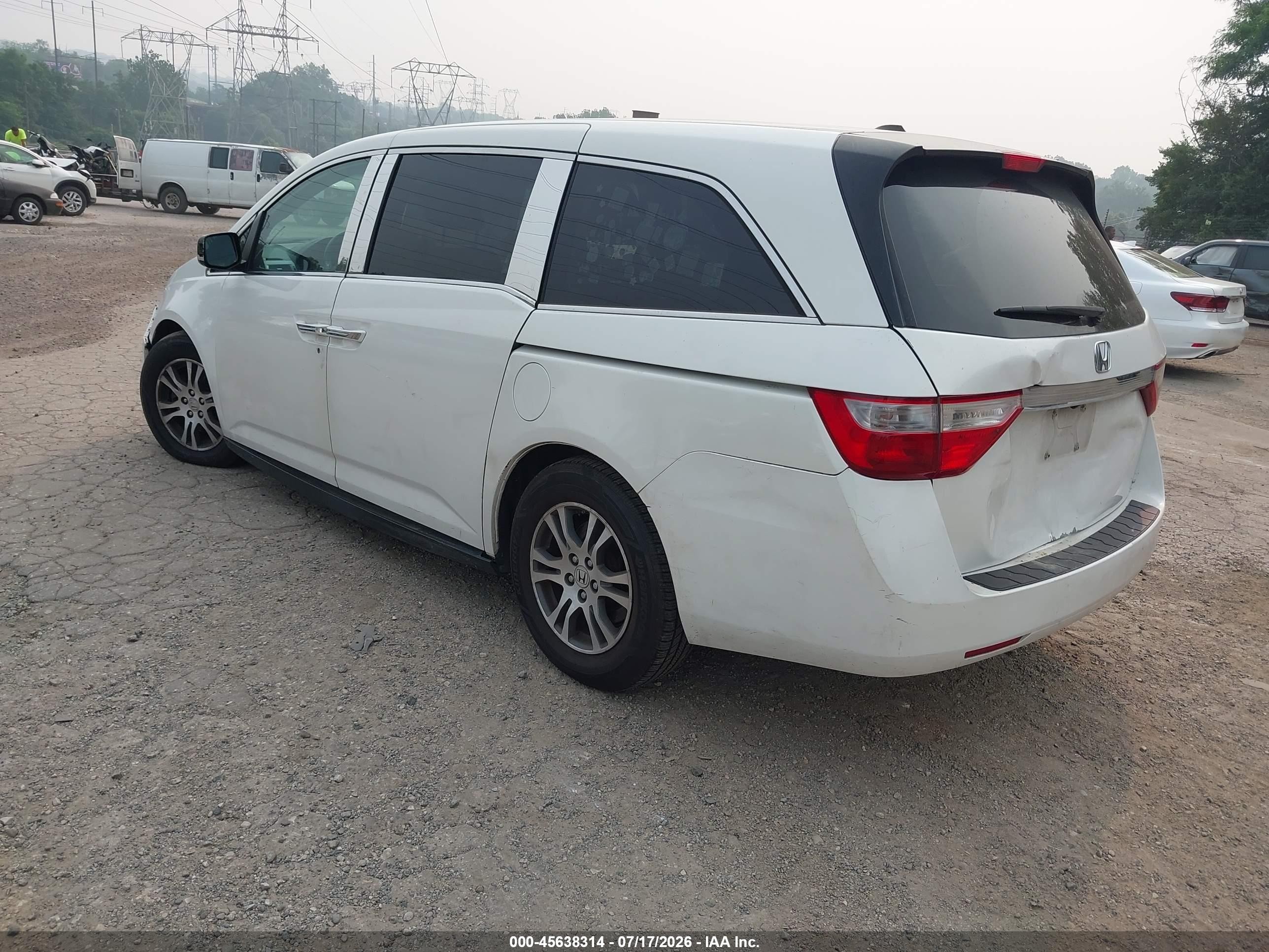 2011 Honda Odyssey Ex-l White vin: 5FNRL5H6XBB094851