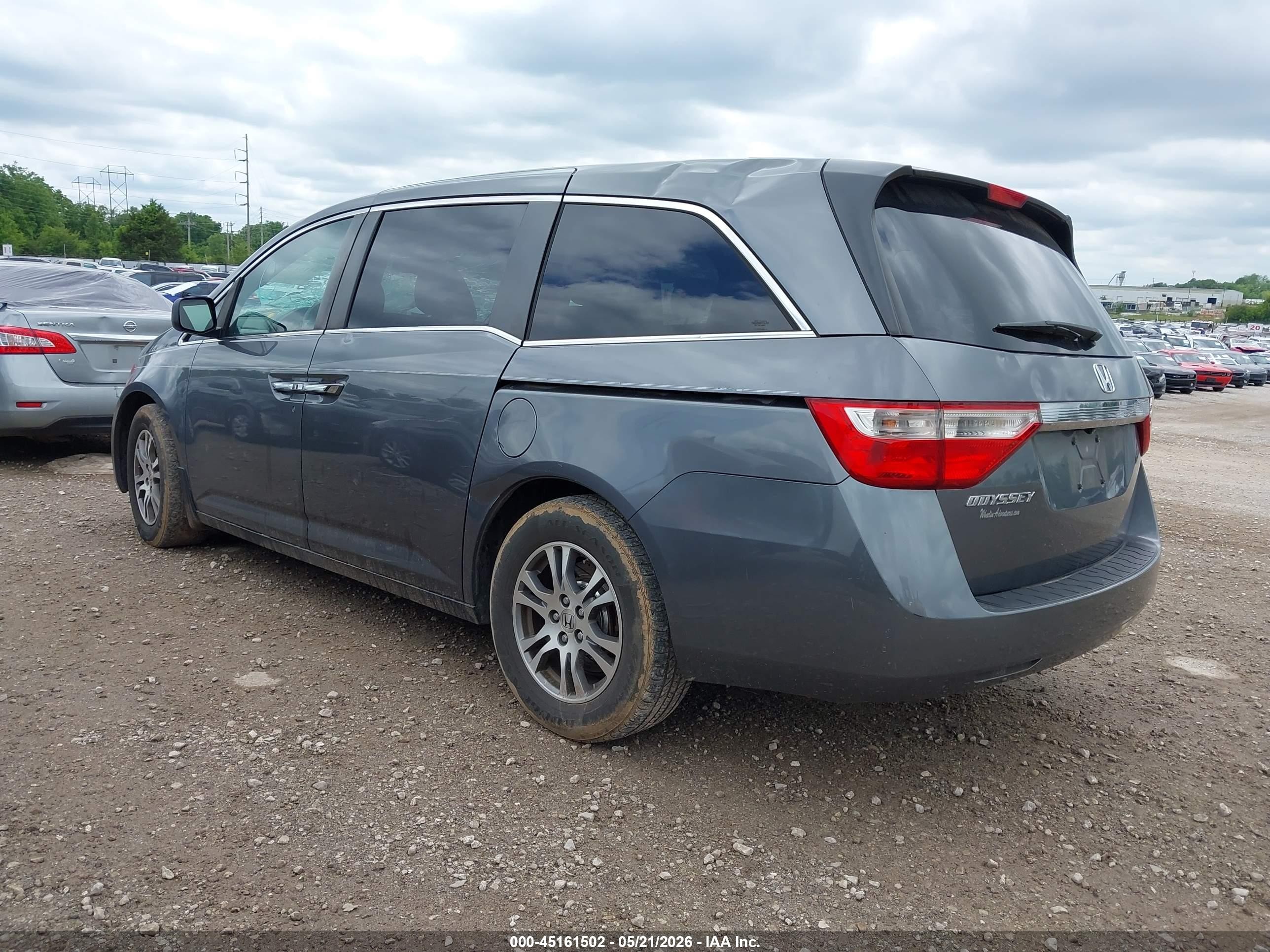 2011 Honda Odyssey Ex-l Gray vin: 5FNRL5H6XBB097815