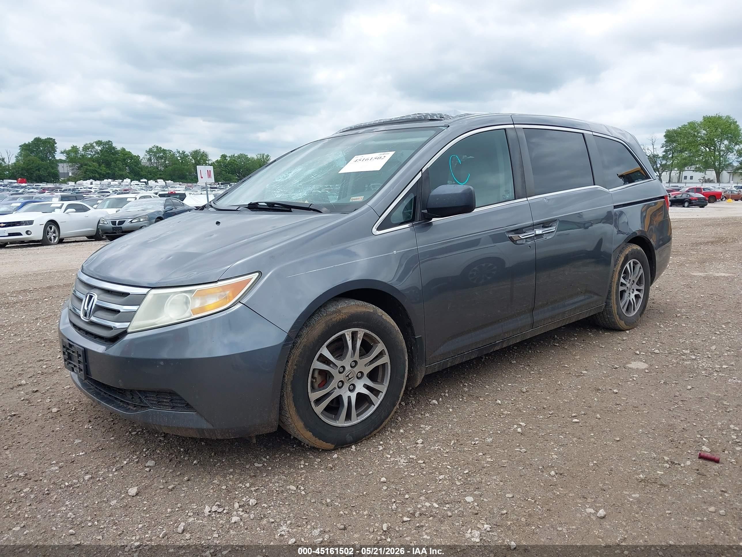2011 Honda Odyssey Ex-l Gray vin: 5FNRL5H6XBB097815