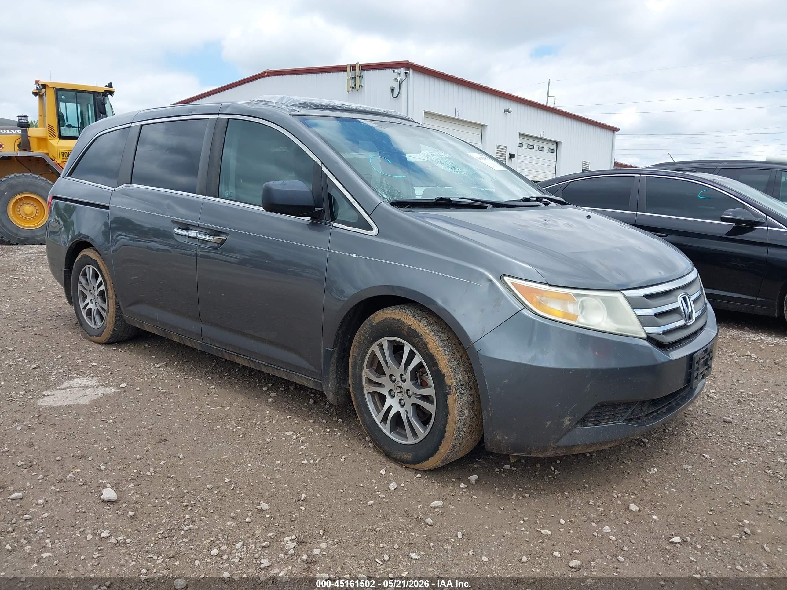 2011 Honda Odyssey Ex-l Gray vin: 5FNRL5H6XBB097815