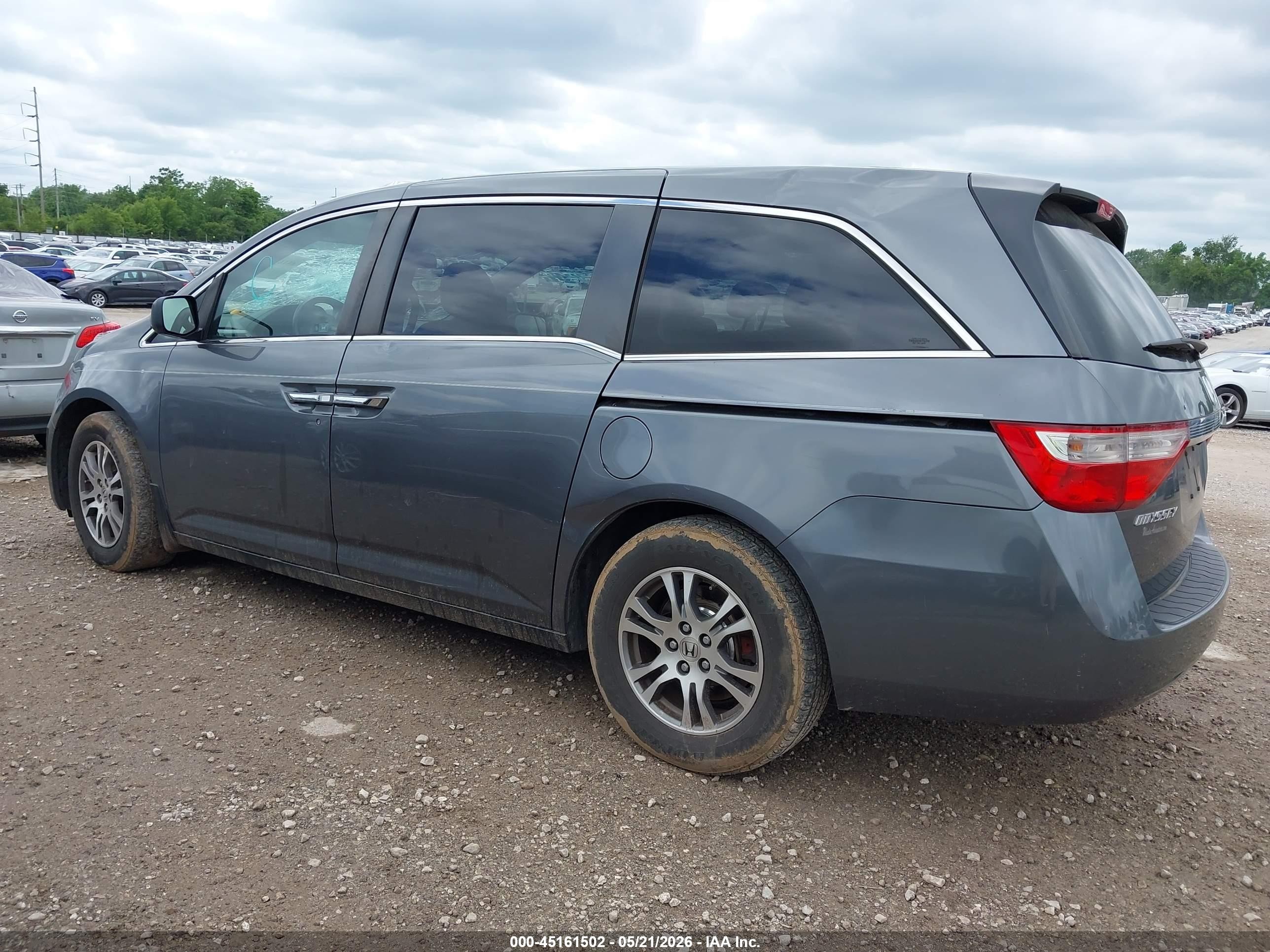 2011 Honda Odyssey Ex-l Gray vin: 5FNRL5H6XBB097815