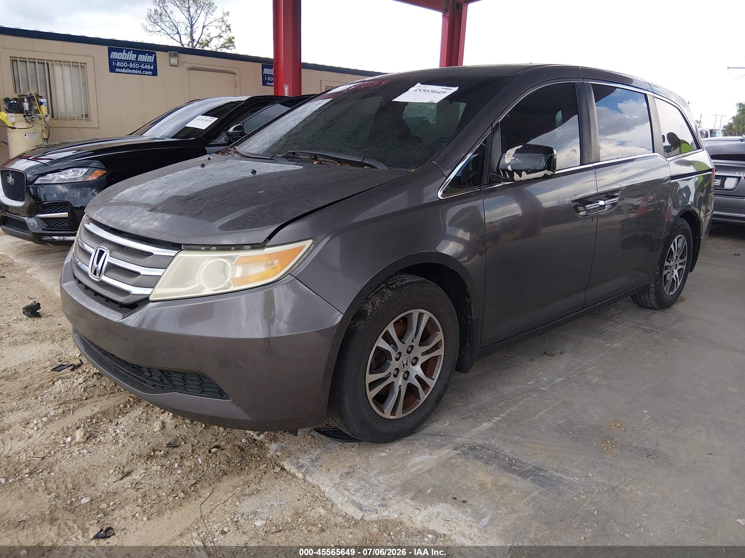 2011 Honda Odyssey Ex-l Gray vin: 5FNRL5H6XBB099094