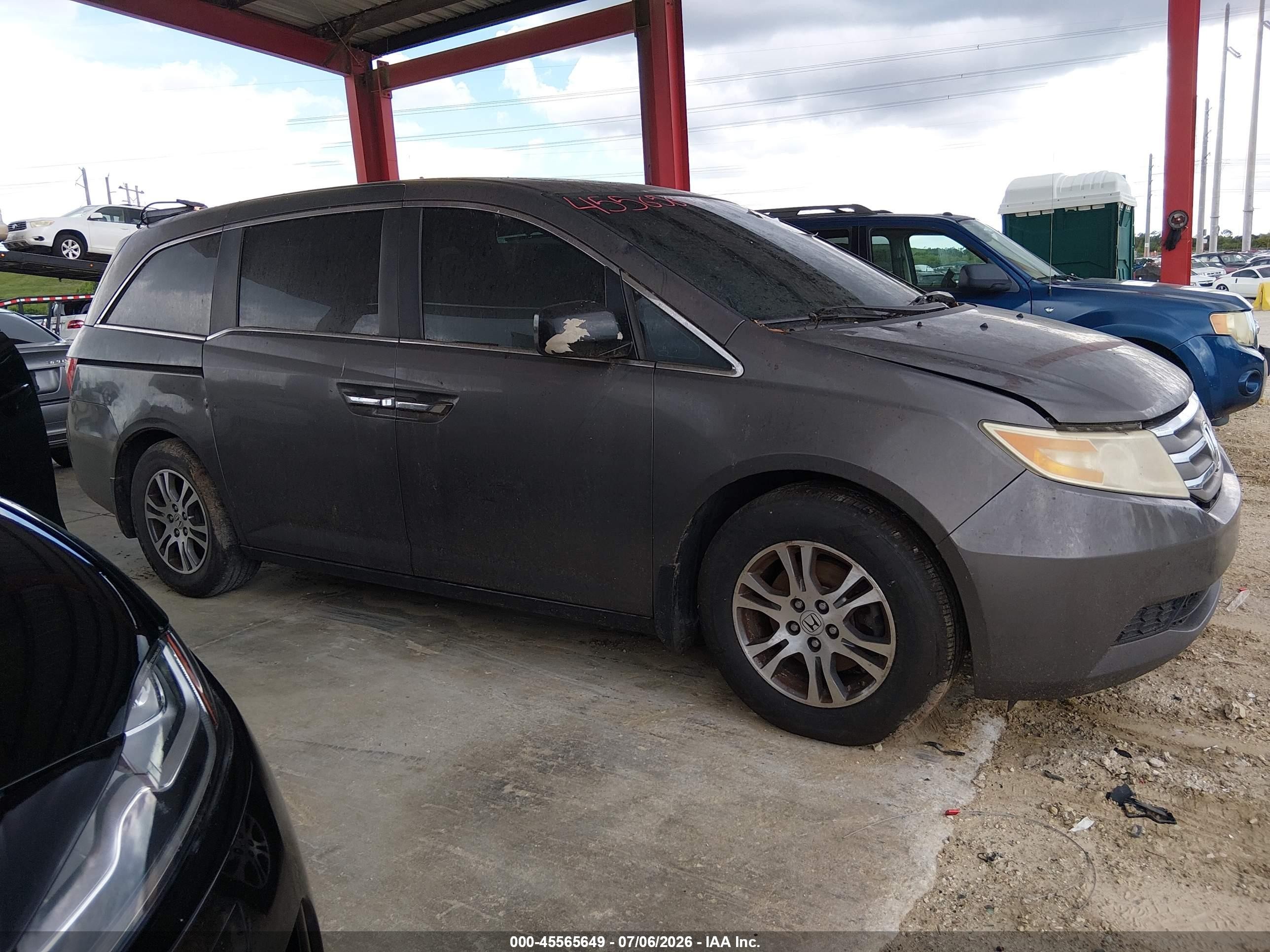 2011 Honda Odyssey Ex-l Gray vin: 5FNRL5H6XBB099094