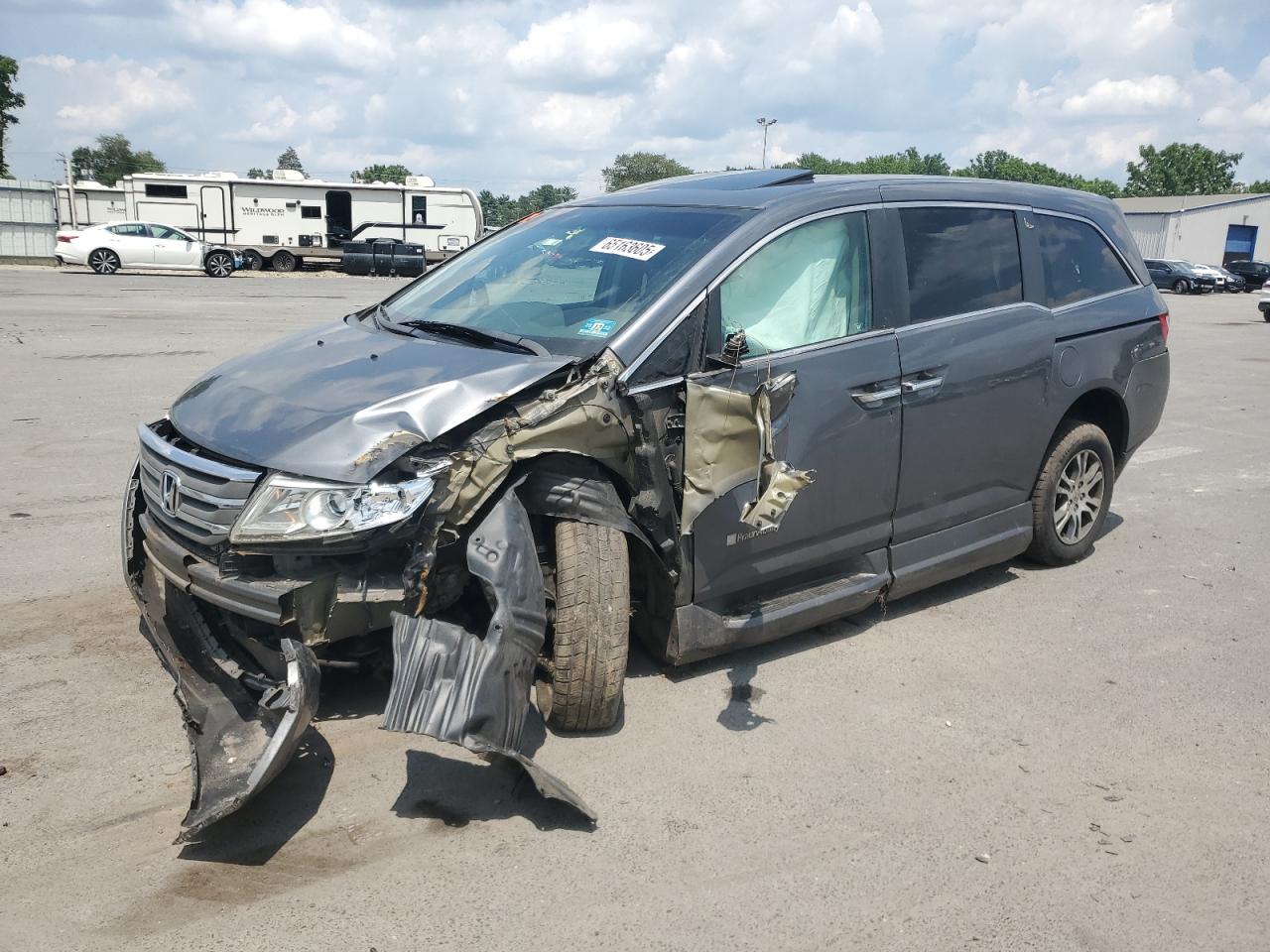 2012 Honda Odyssey Exl Gray vin: 5FNRL5H6XCB007614
