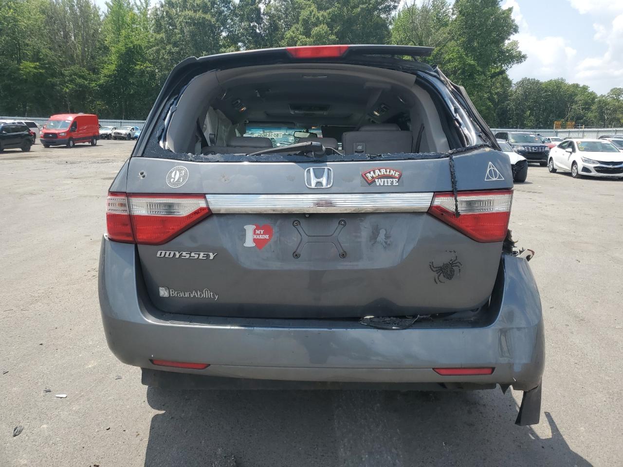 2012 Honda Odyssey Exl Gray vin: 5FNRL5H6XCB007614