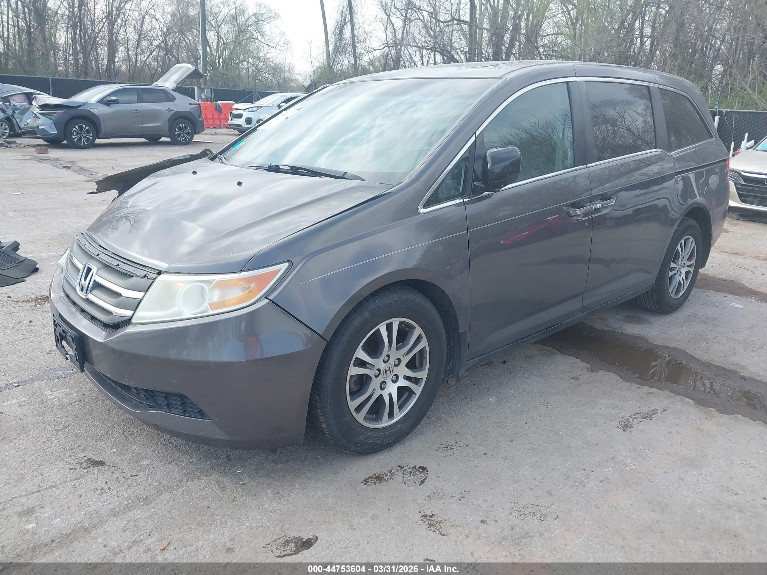 2012 Honda Odyssey Ex-l Gray vin: 5FNRL5H6XCB019455