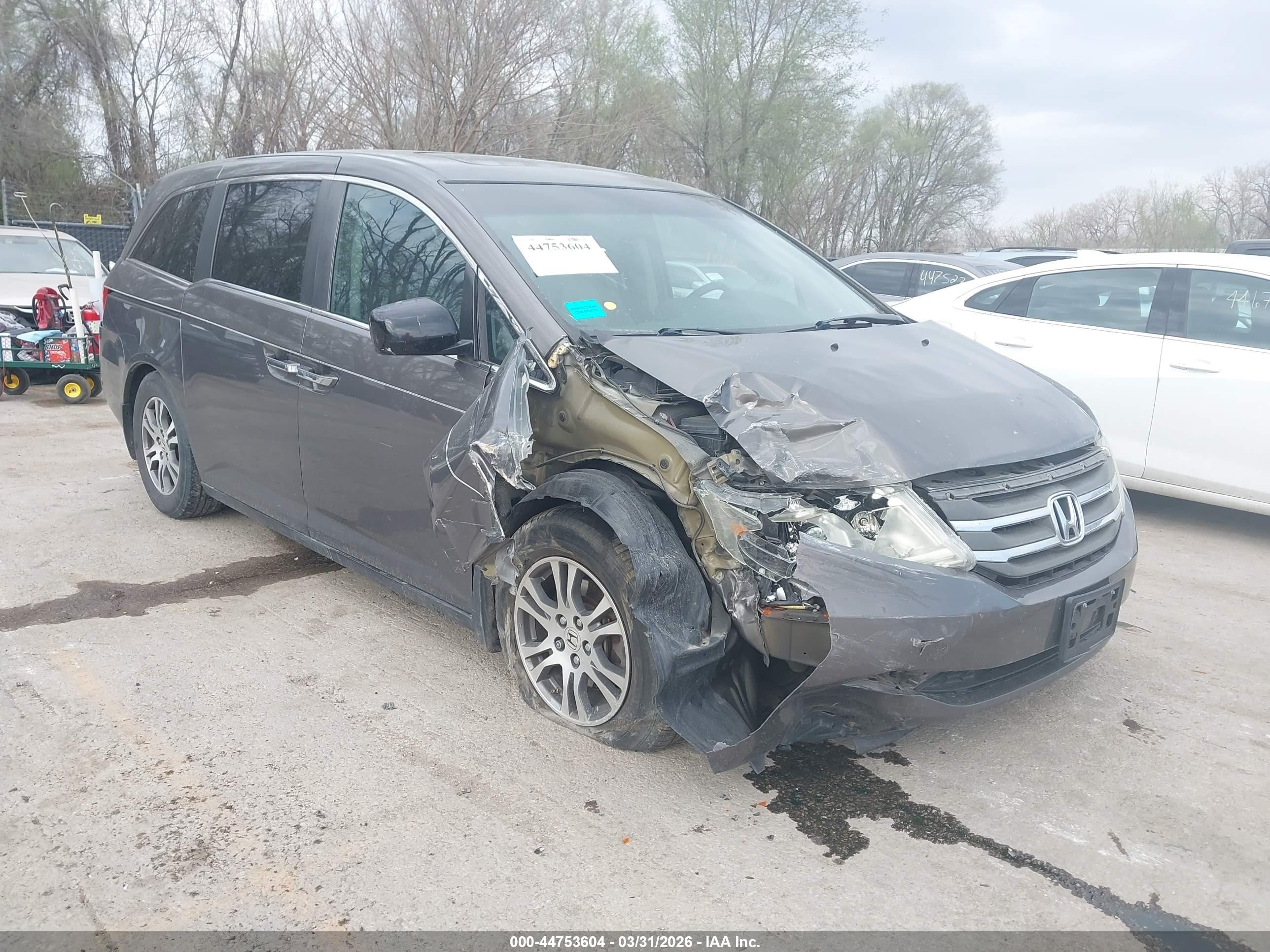 2012 Honda Odyssey Ex-l Gray vin: 5FNRL5H6XCB019455