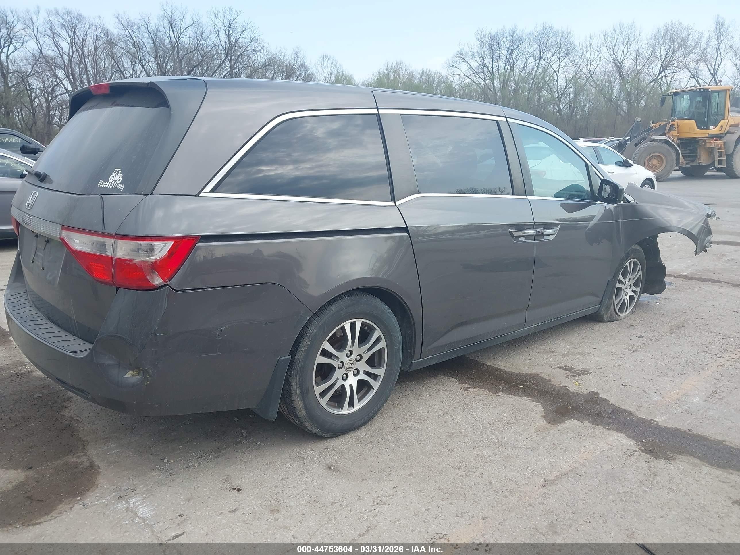 2012 Honda Odyssey Ex-l Gray vin: 5FNRL5H6XCB019455
