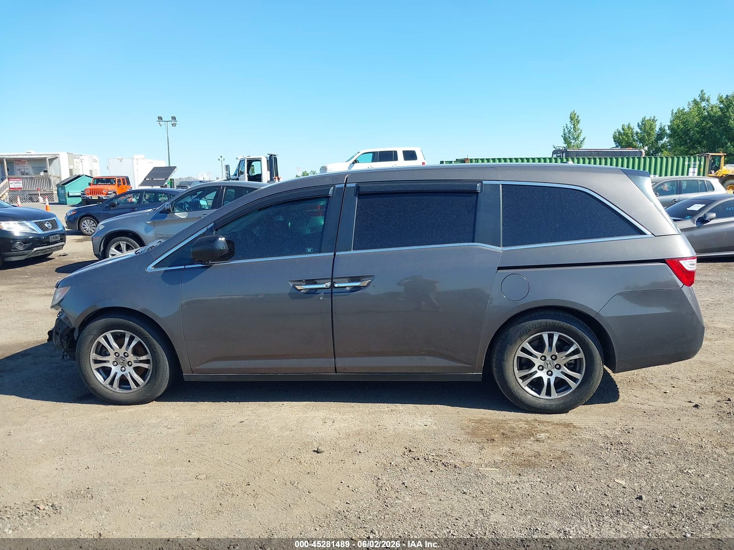 2012 Honda Odyssey Ex-l Серый vin: 5FNRL5H6XCB025515