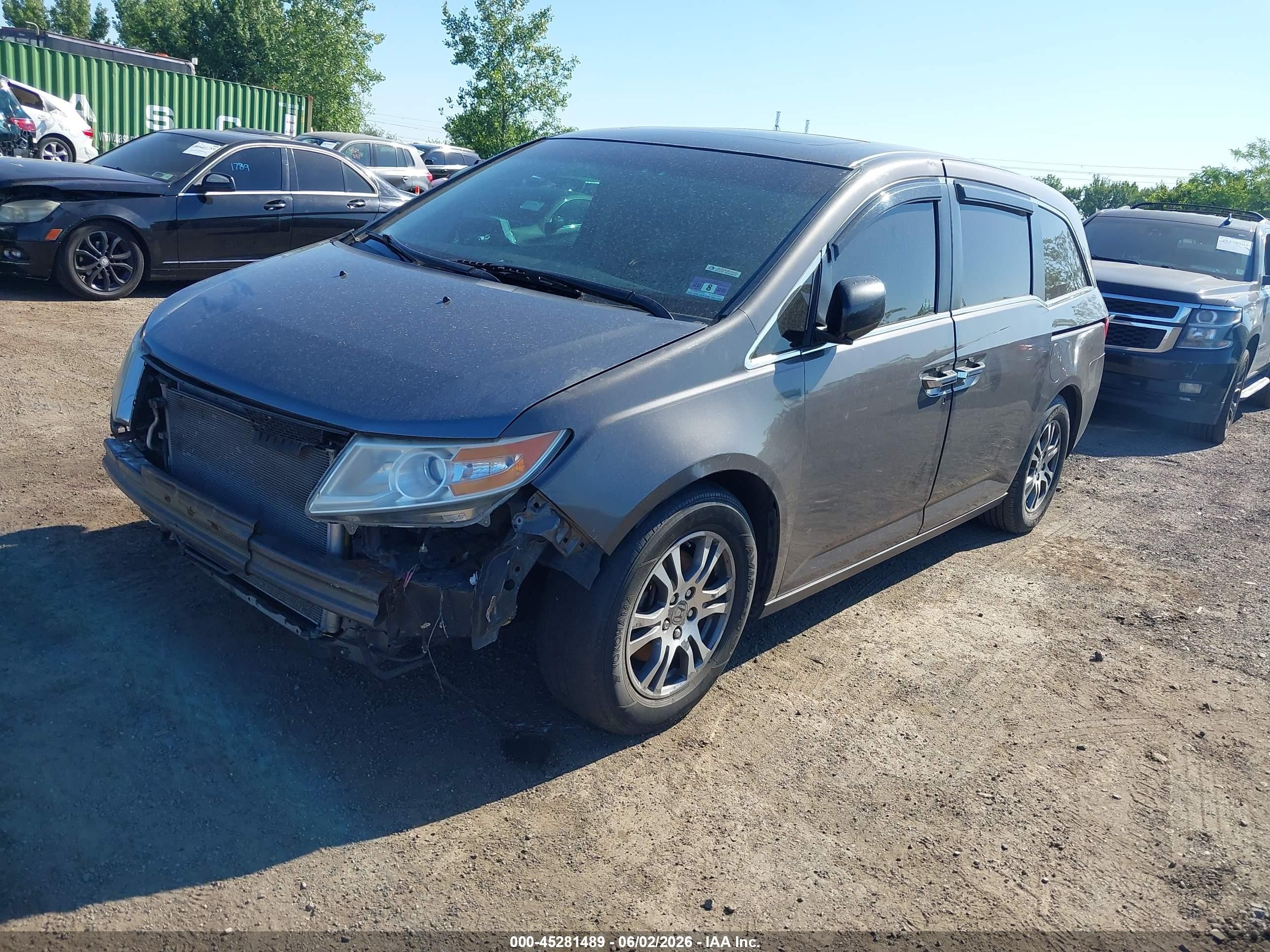 2012 Honda Odyssey Ex-l Серый vin: 5FNRL5H6XCB025515