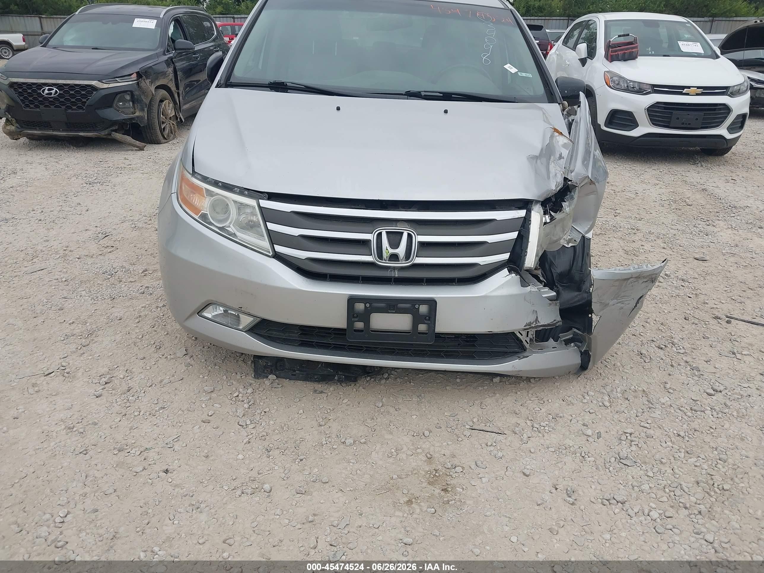 2012 Honda Odyssey Ex-l Silver vin: 5FNRL5H6XCB034098