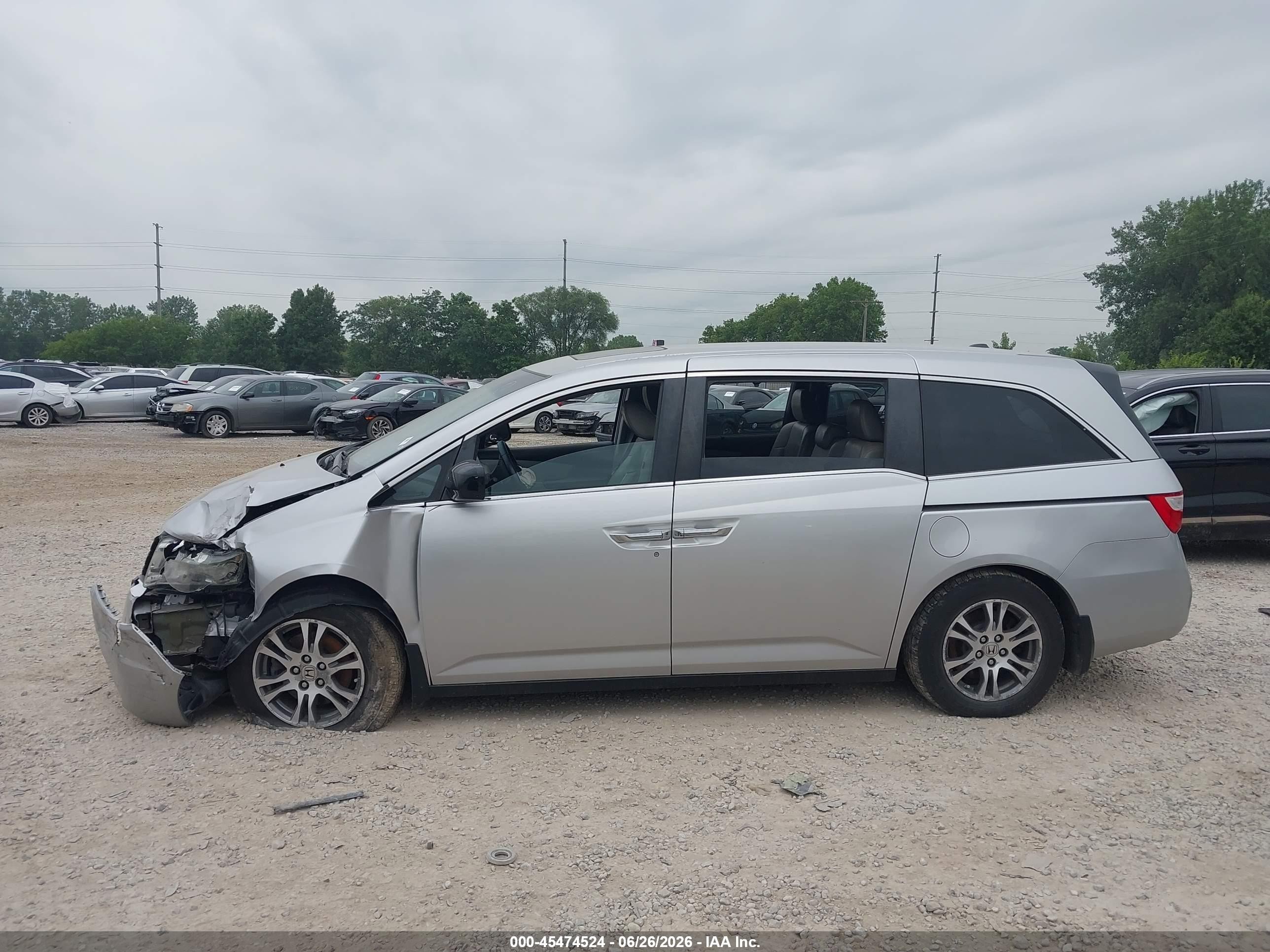 2012 Honda Odyssey Ex-l Silver vin: 5FNRL5H6XCB034098