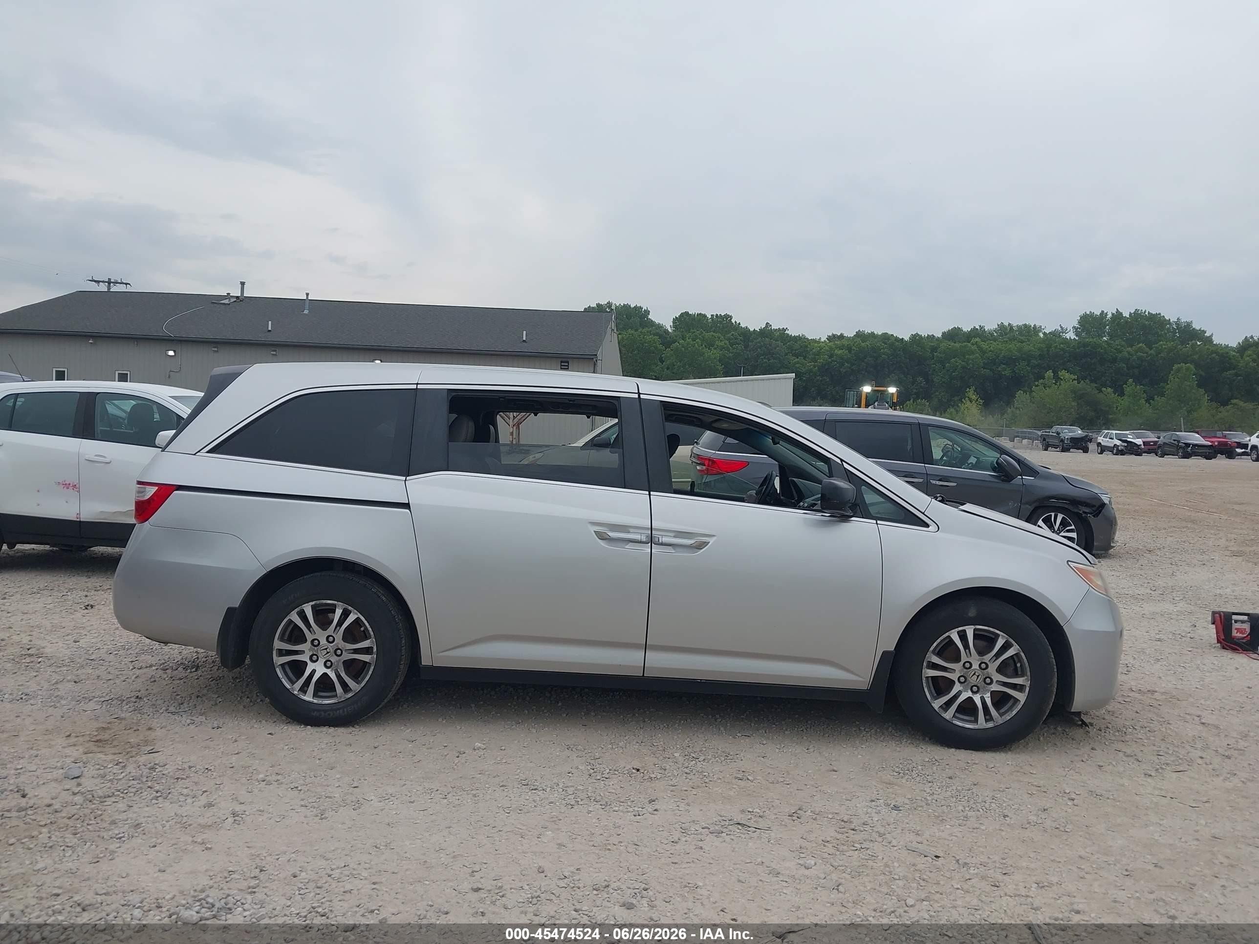 2012 Honda Odyssey Ex-l Silver vin: 5FNRL5H6XCB034098