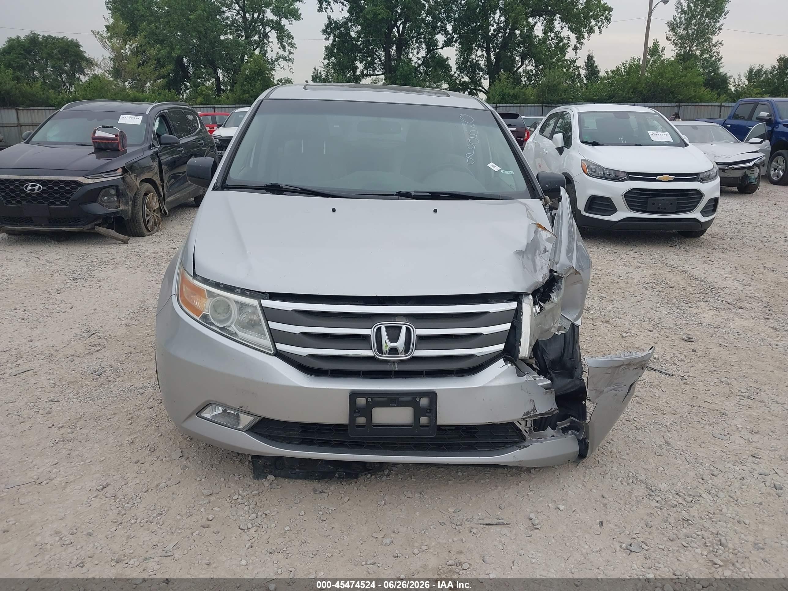 2012 Honda Odyssey Ex-l Silver vin: 5FNRL5H6XCB034098