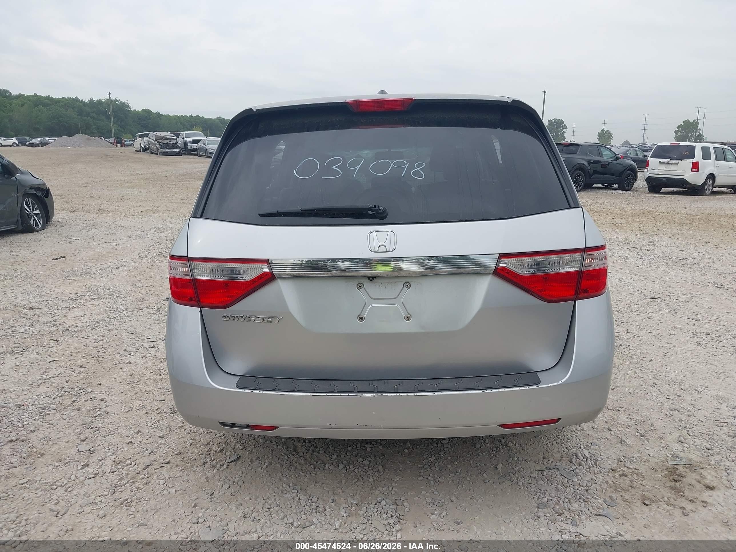 2012 Honda Odyssey Ex-l Silver vin: 5FNRL5H6XCB034098